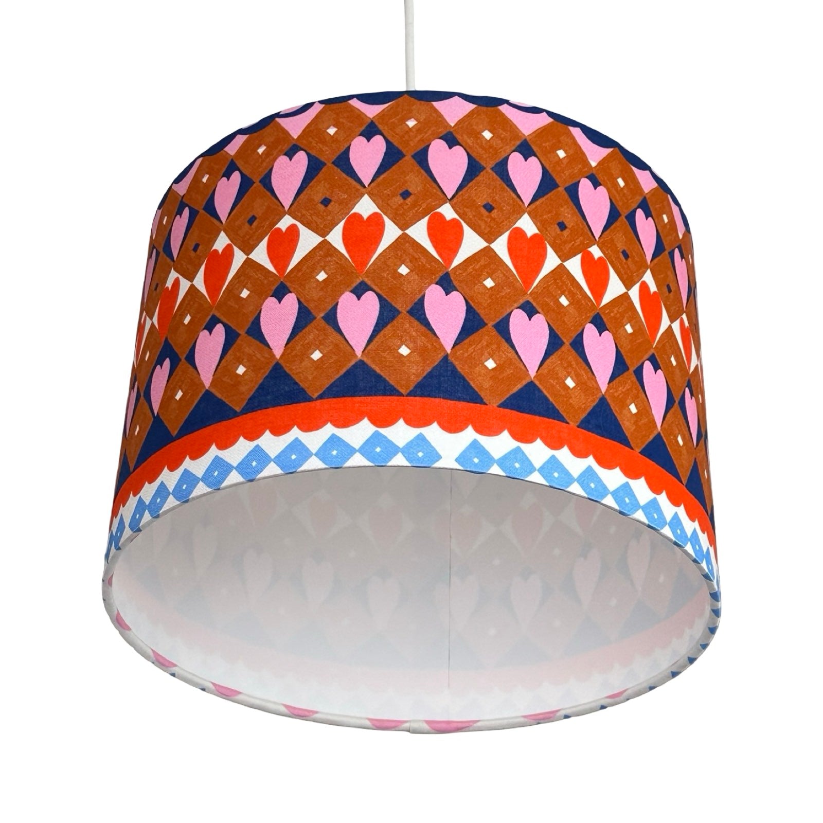 Heart Stripes Drum Lampshade