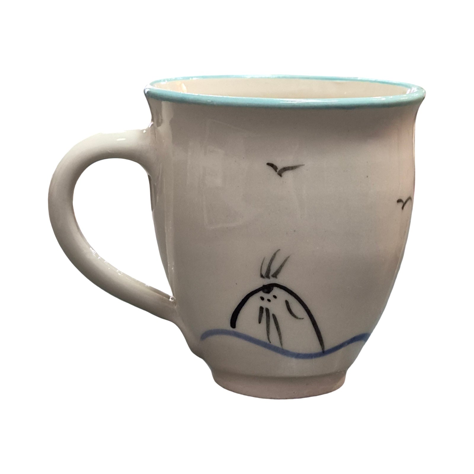 Swimmer Ceramic Espresso Mug Green