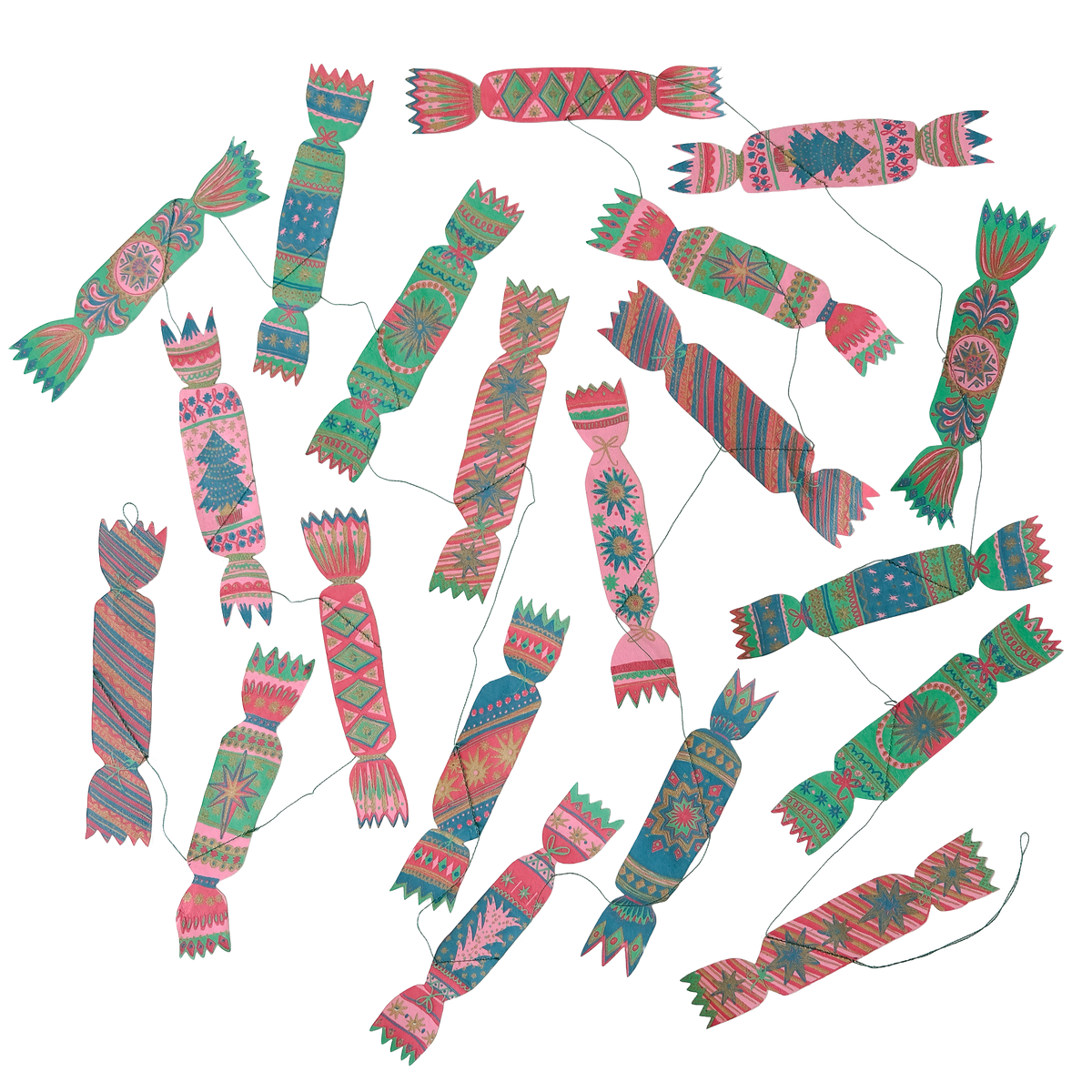 Christmas Cracker Paper Garland
