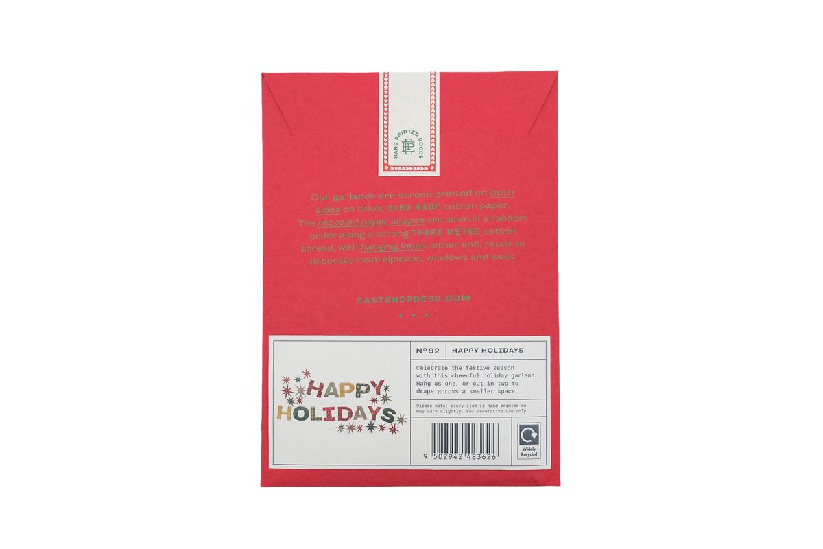 Happy Holidays Paper Garland