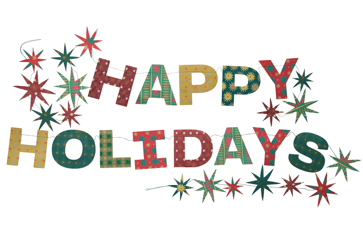 Happy Holidays Paper Garland