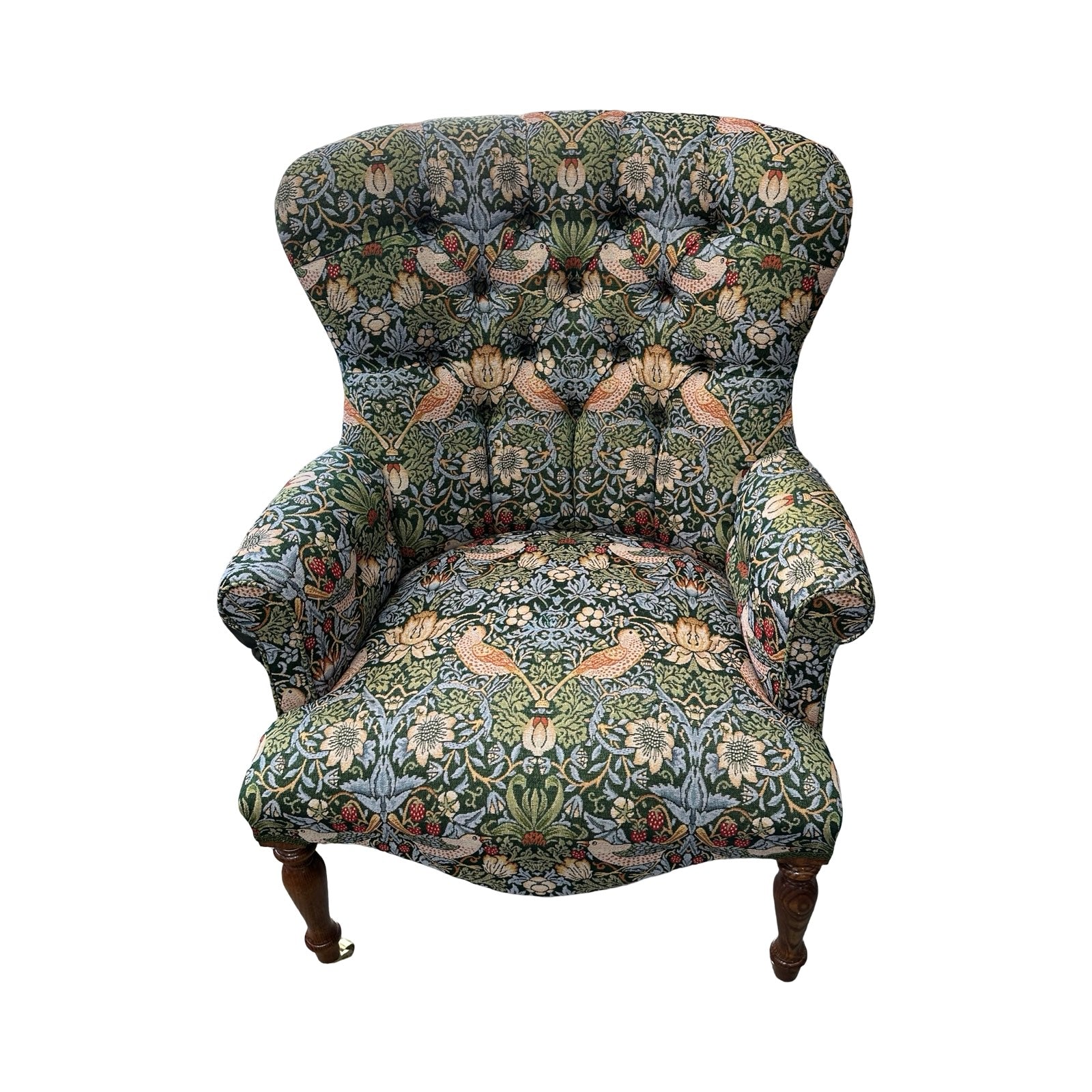 Strawberry Thief Armchair Green