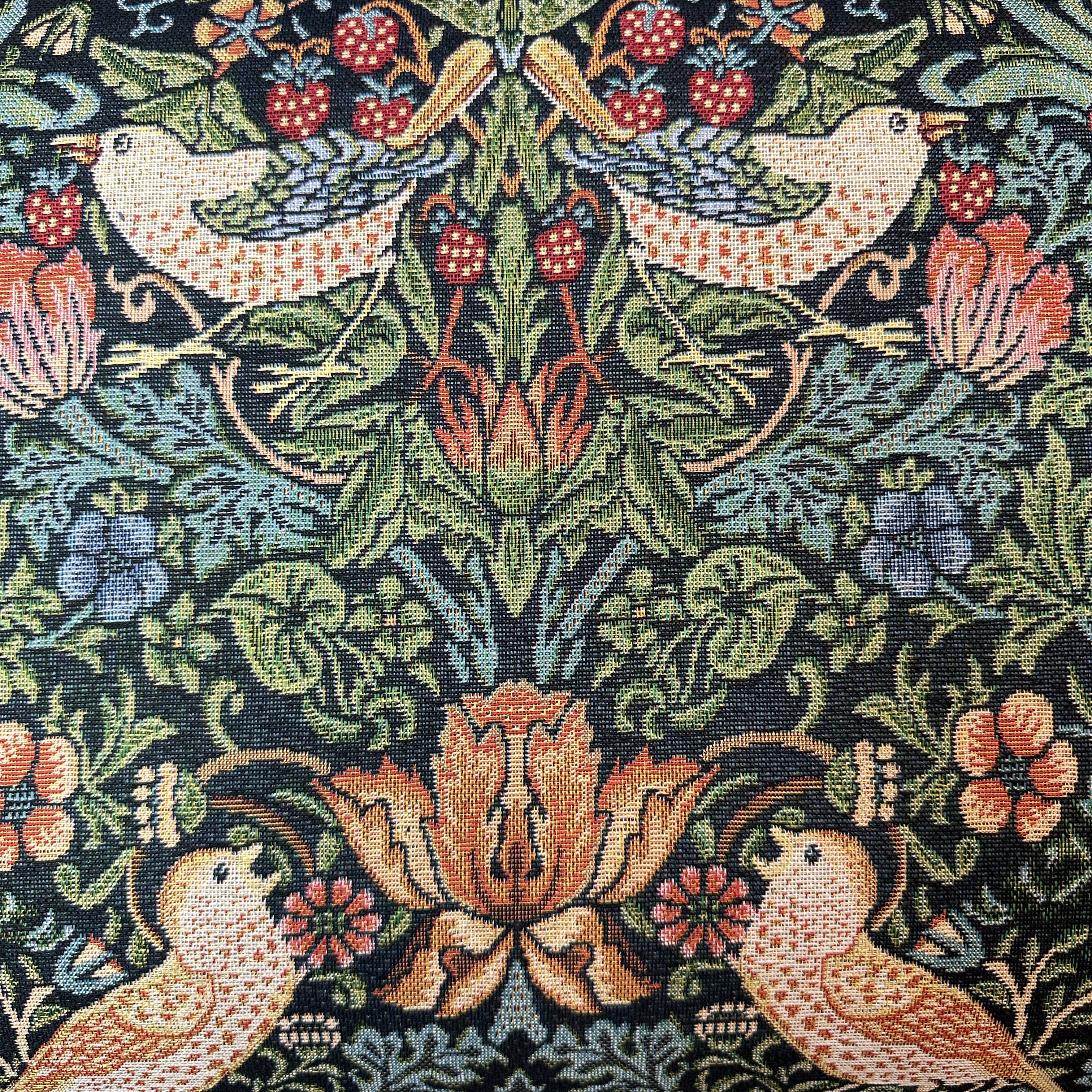 Strawberry Thief Bench Dark Green