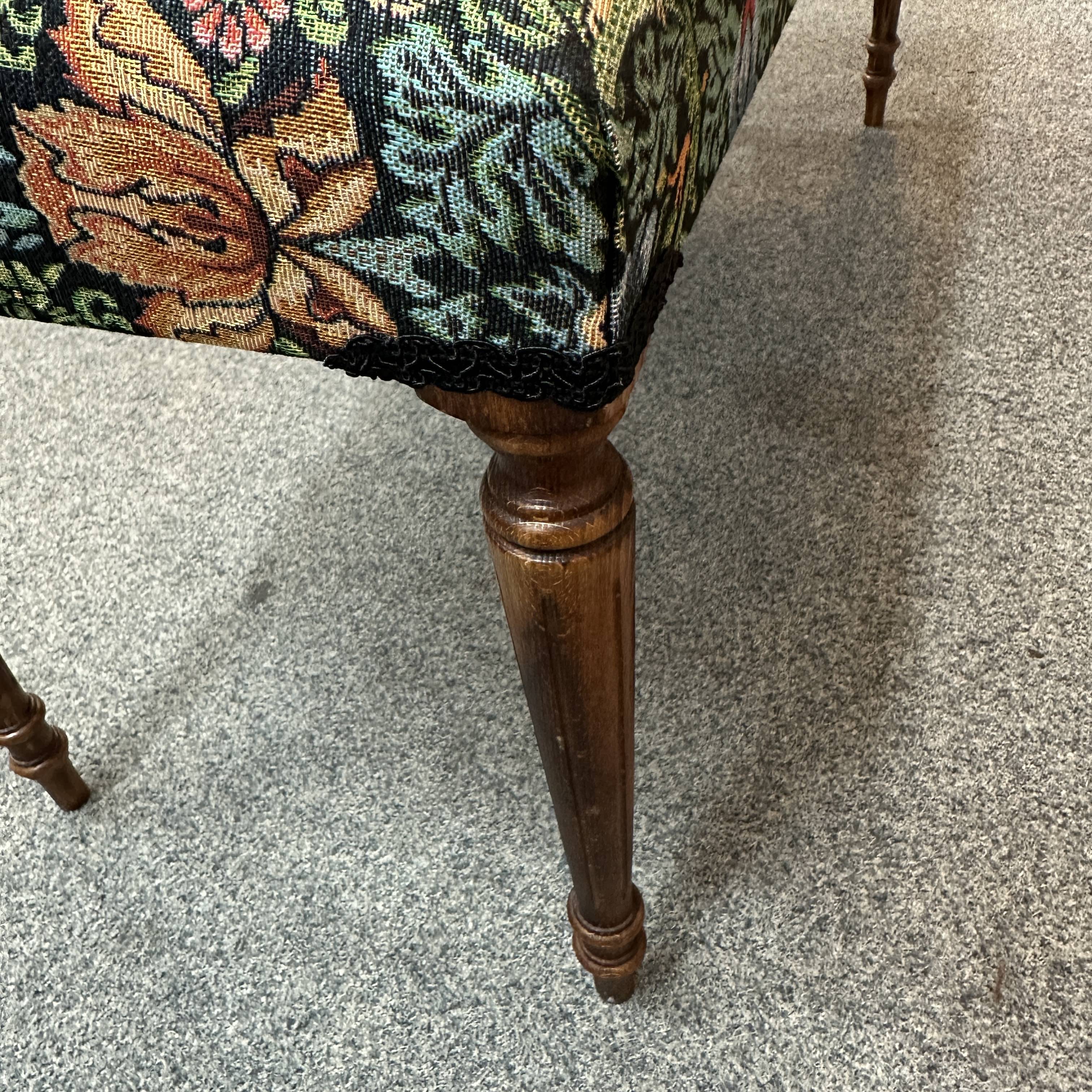 Strawberry Thief Bench Dark Green