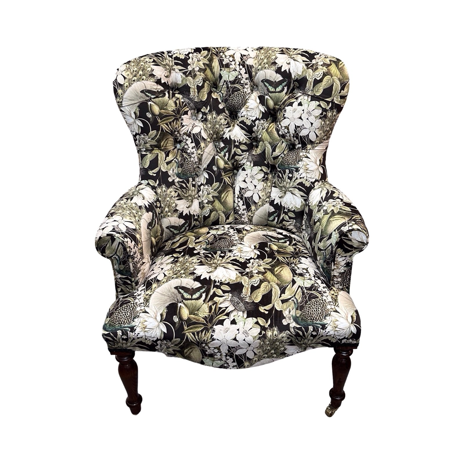 Green and Teal Leaves Armchair
