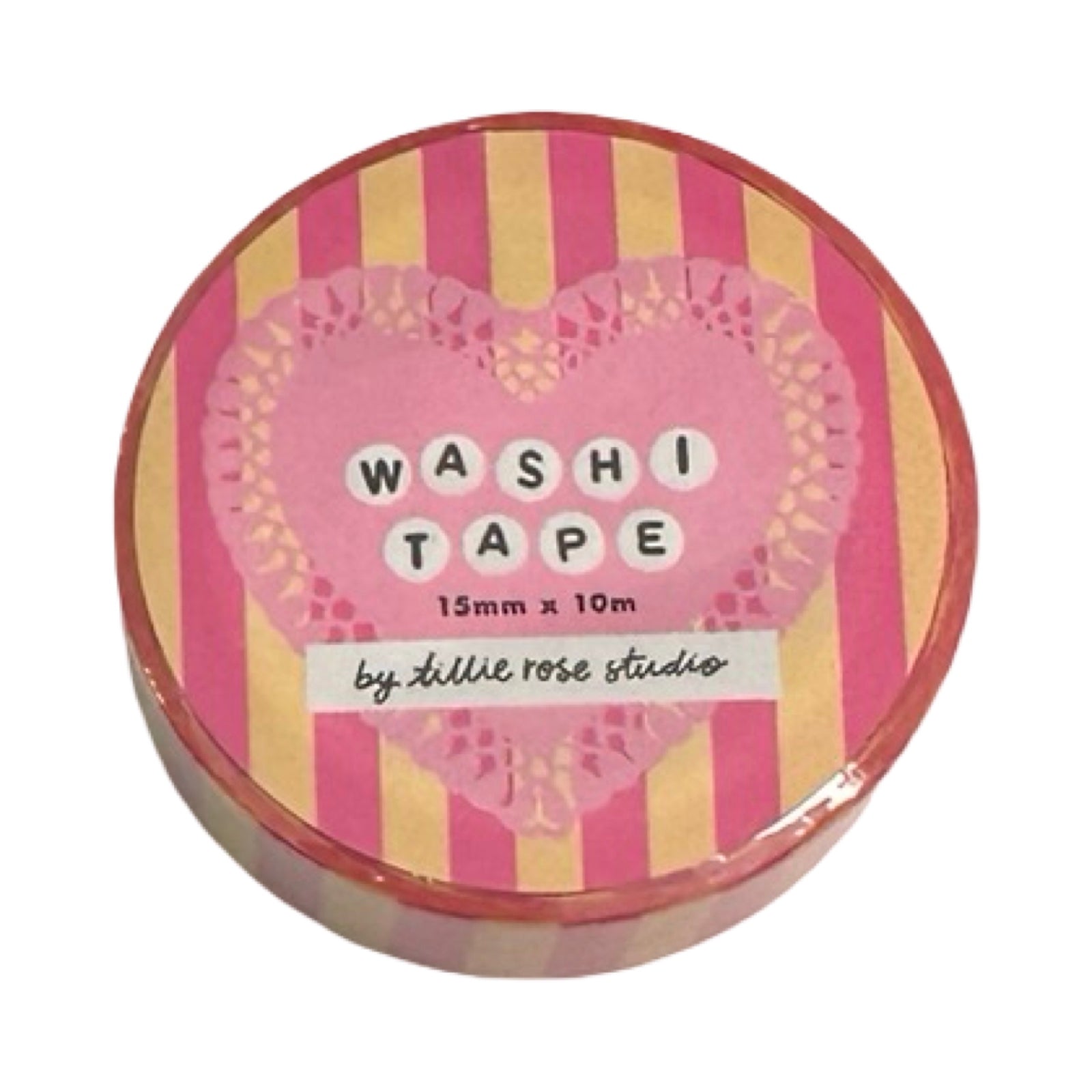 Yellow and Pink Stripe Washi Tape