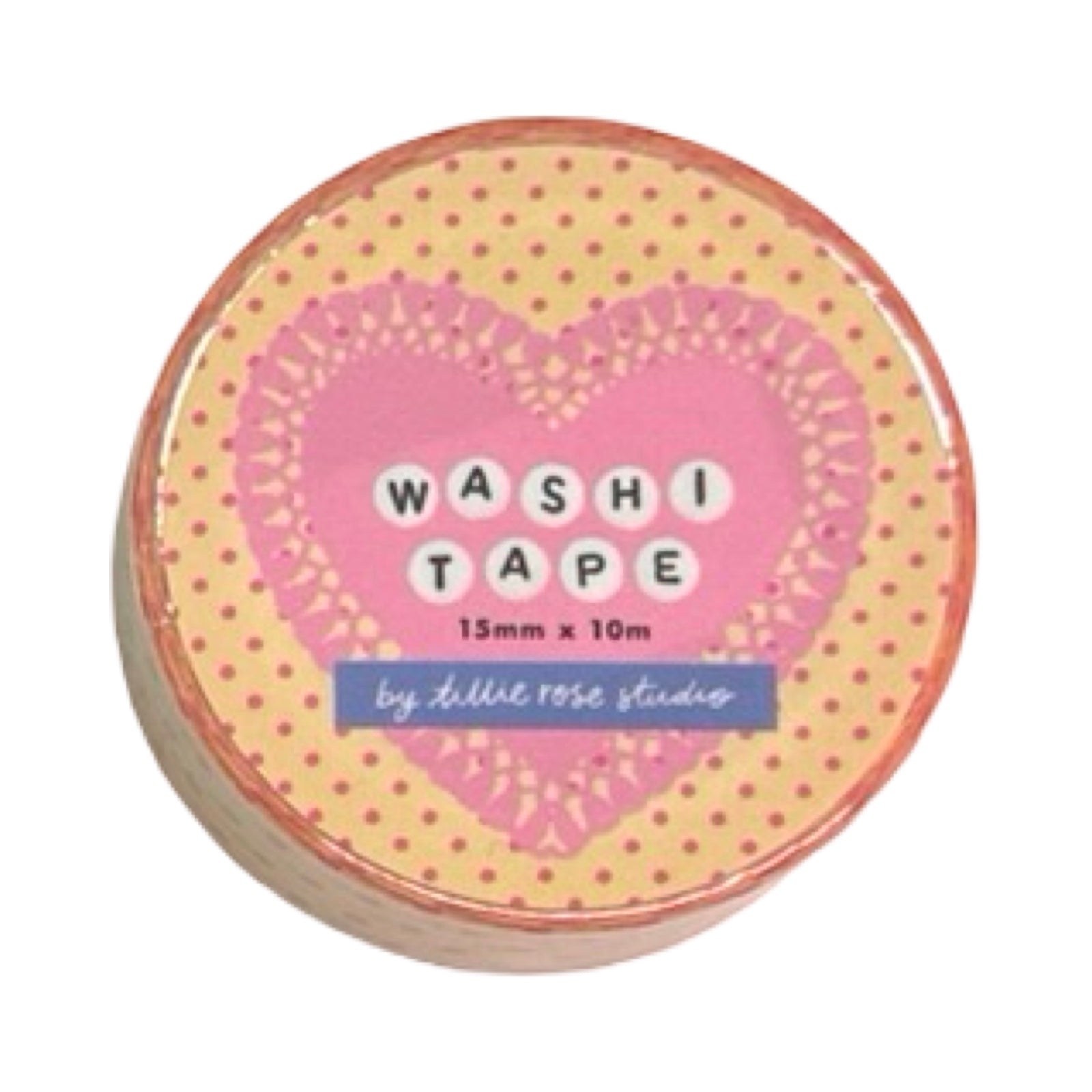 Yellow and Pink Polka Dot Washi Tape