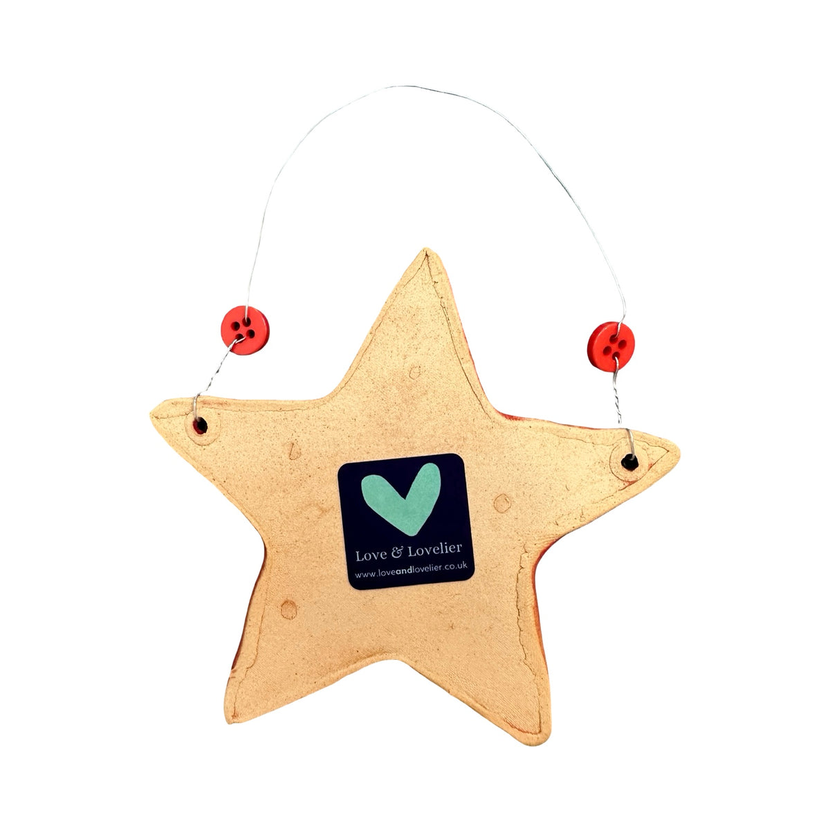 Merry Christmas Star Ceramic Decoration