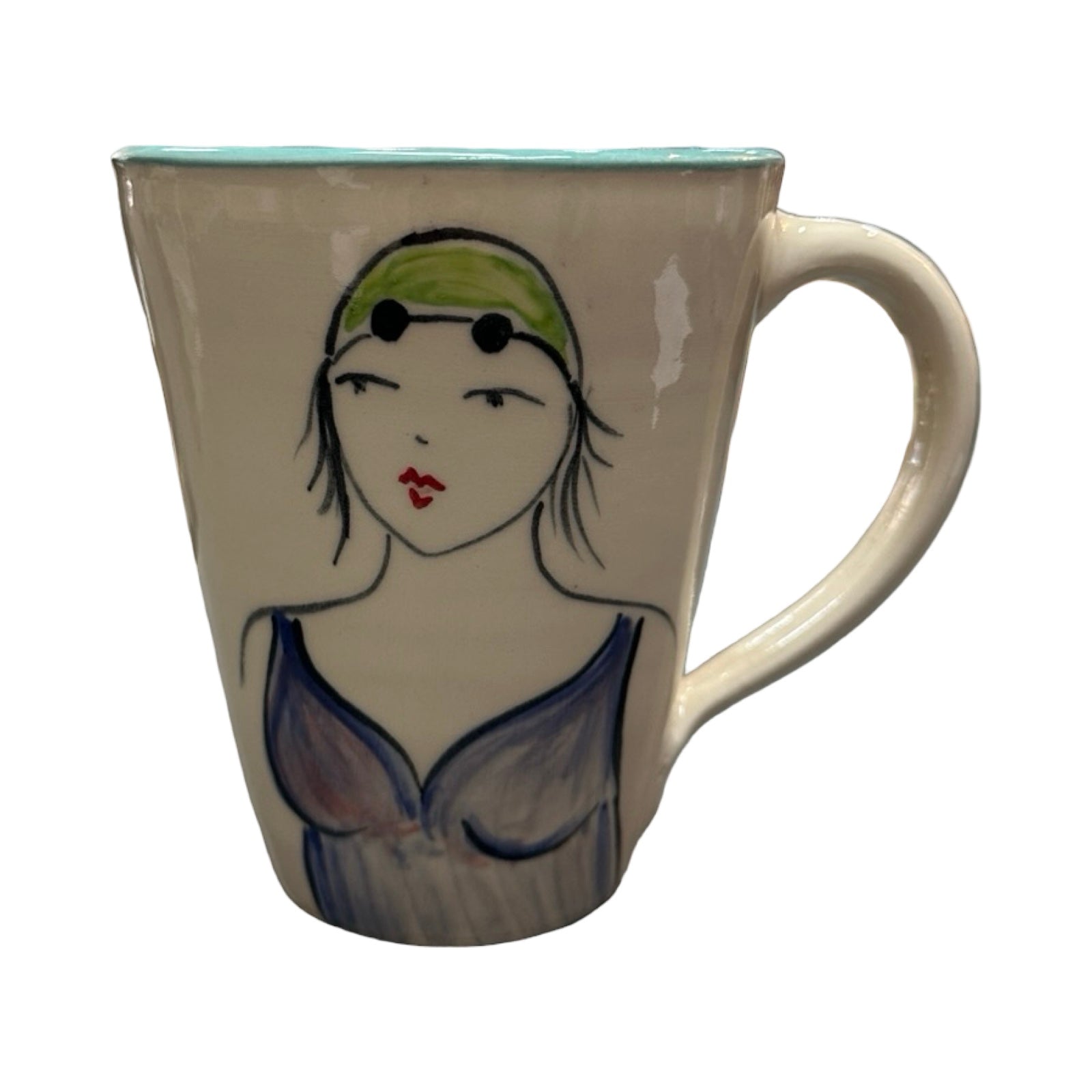 Swimmer Ceramic Mug Purple