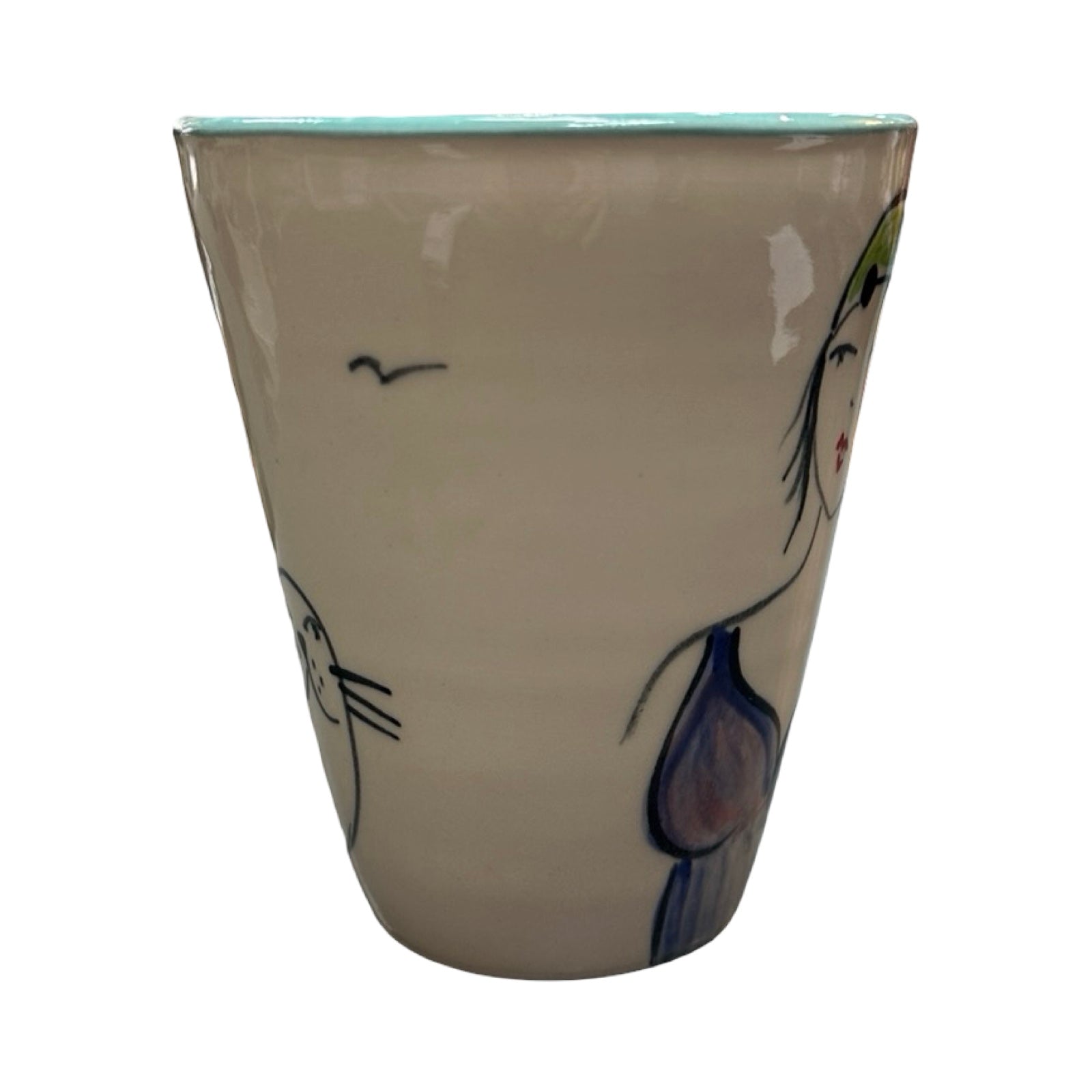 Swimmer Ceramic Mug Purple