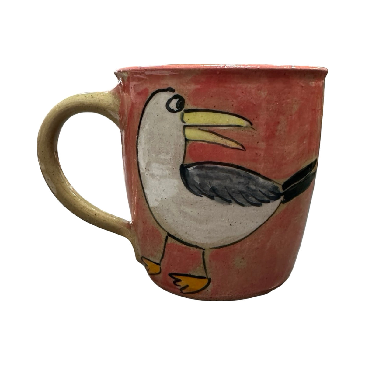 Seaside Ceramic Mug Pink and Blue