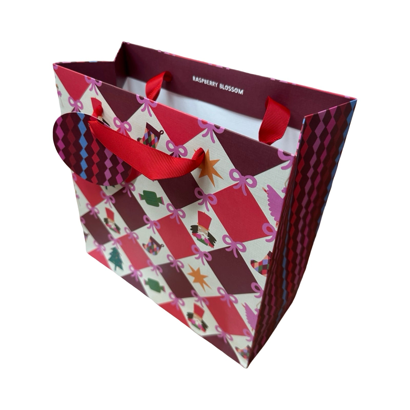 Harlequin Christmas Gift Bag Medium