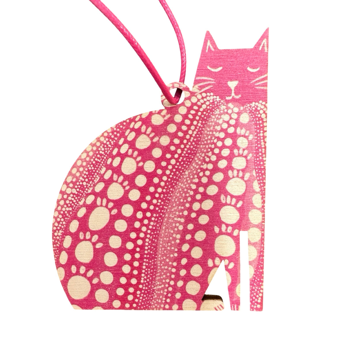 Yayoi Catsama Wooden Cat Decoration