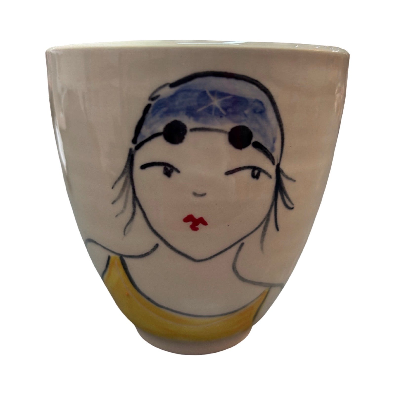 Swimmer Ceramic Beaker Yellow