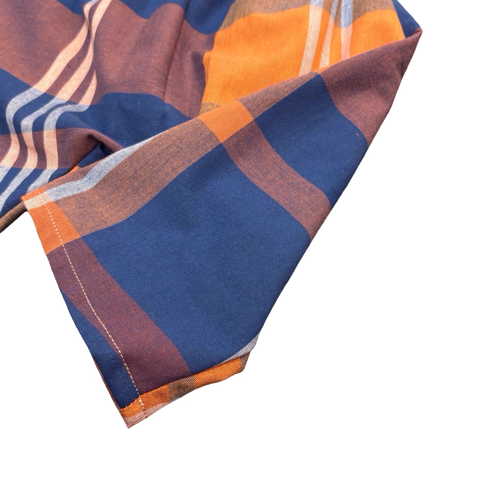 Orange and Blue Check Trousers