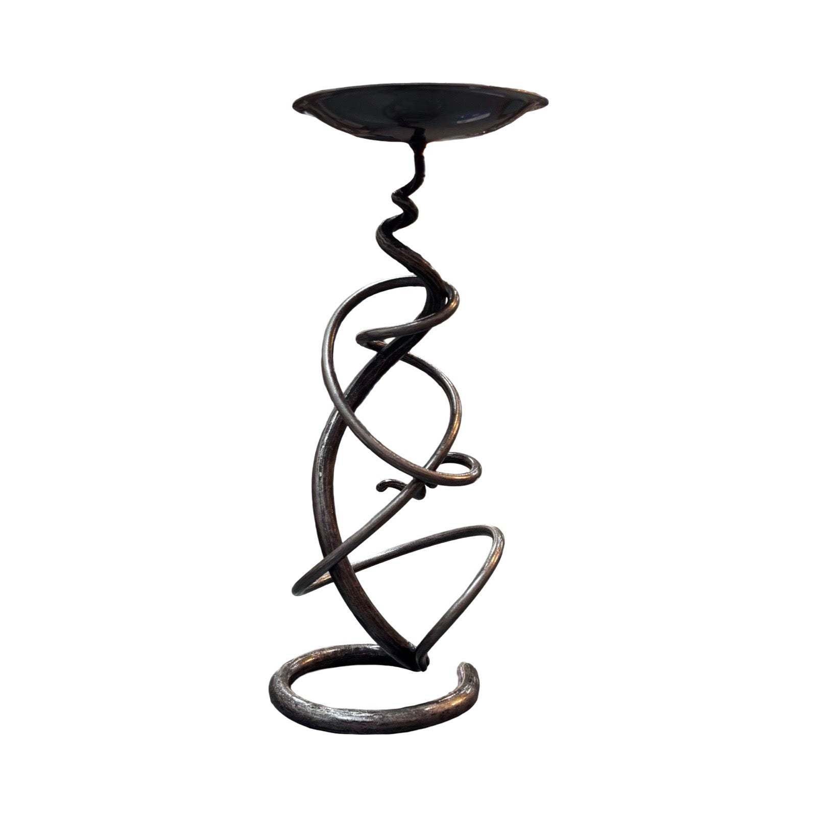 Single Tangle Steel Candlestick