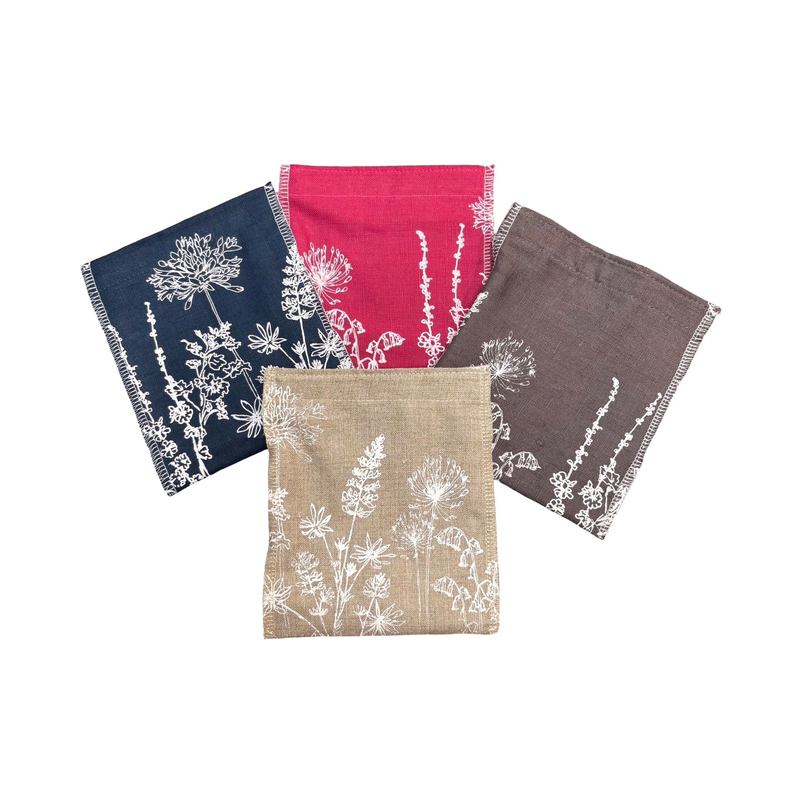 Pink Linen Reusable Snack Bag