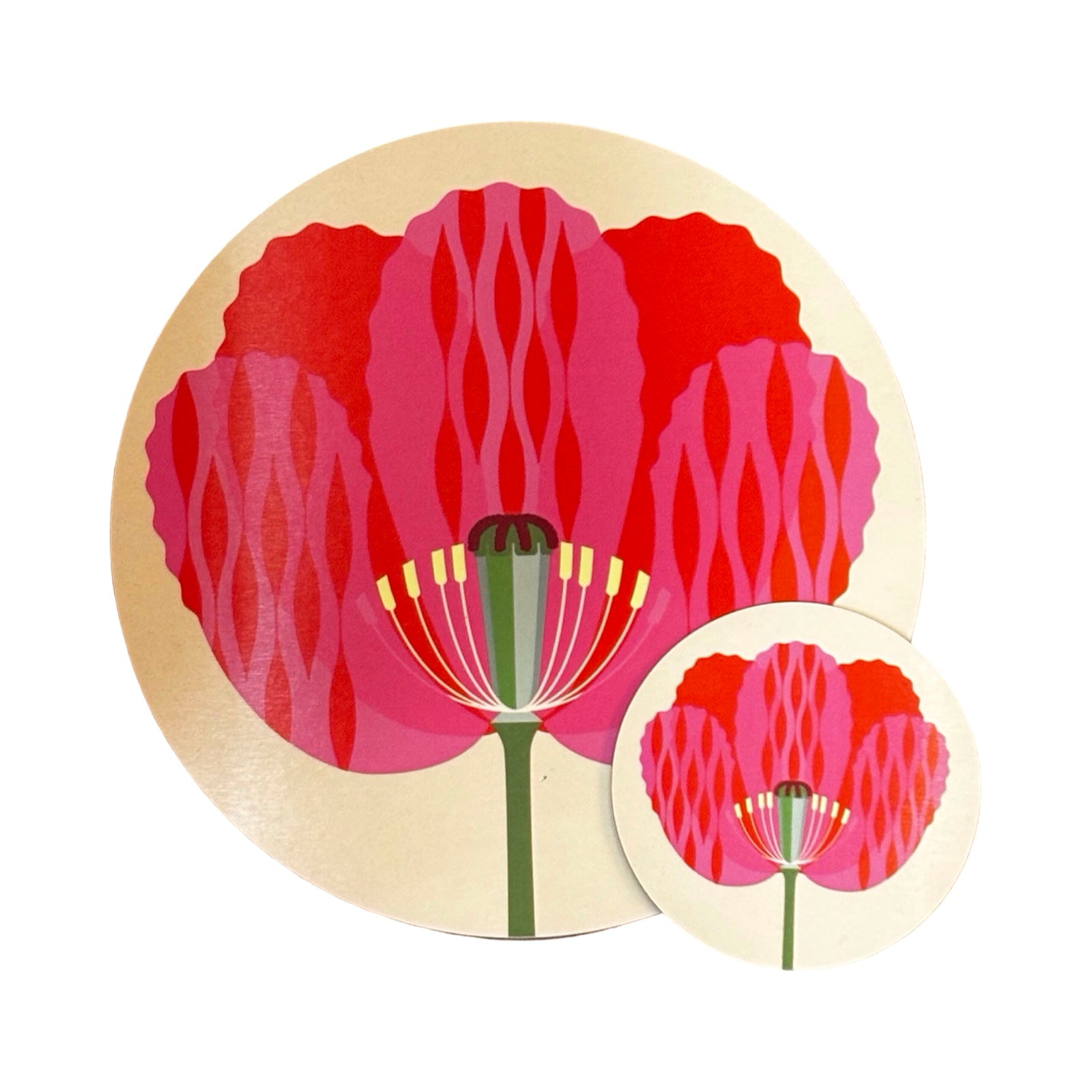 Poppy Round Coaster