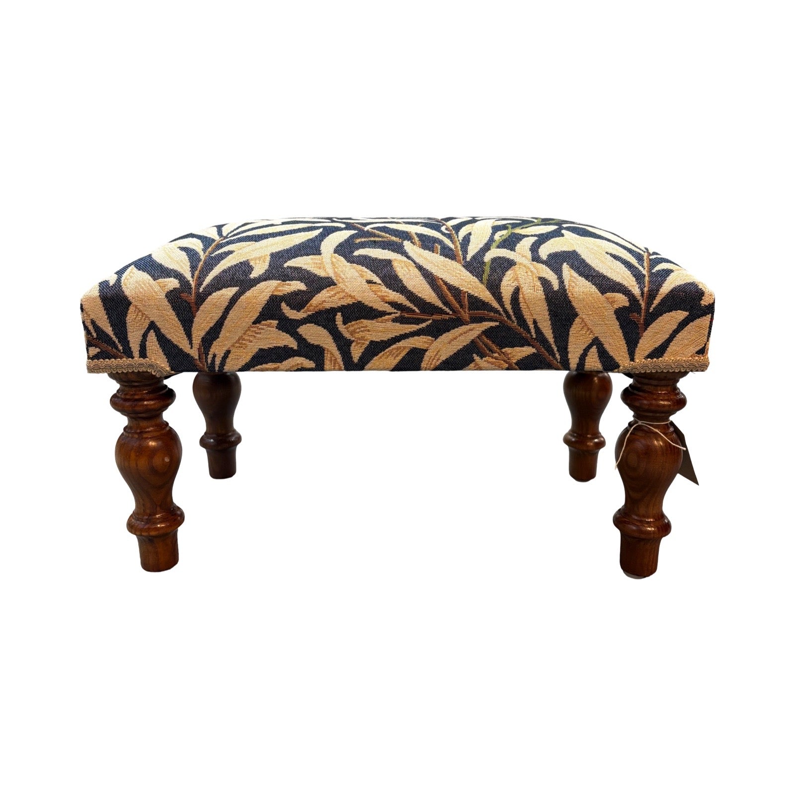 William Morris Willow Navy Footstool