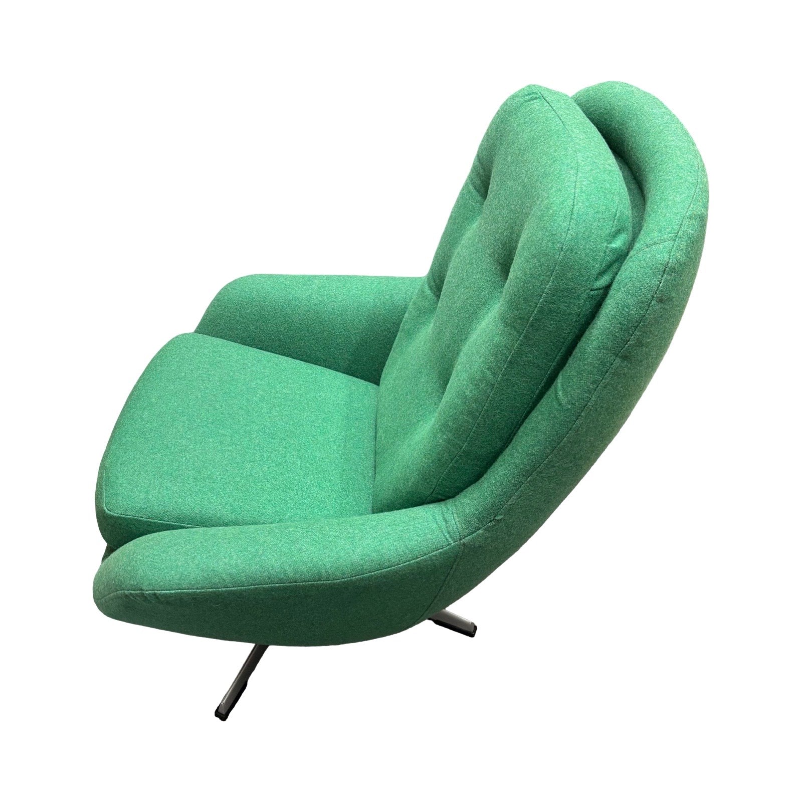 Upcycled Green Vintage Swivel Chair