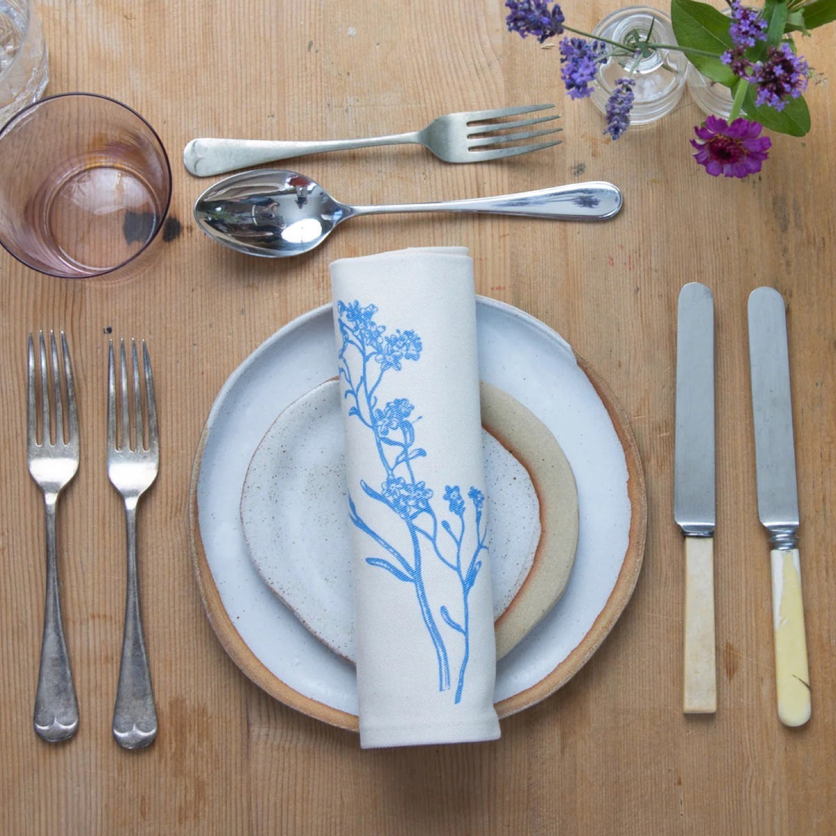 Garden Flowers Cotton Napkin Set