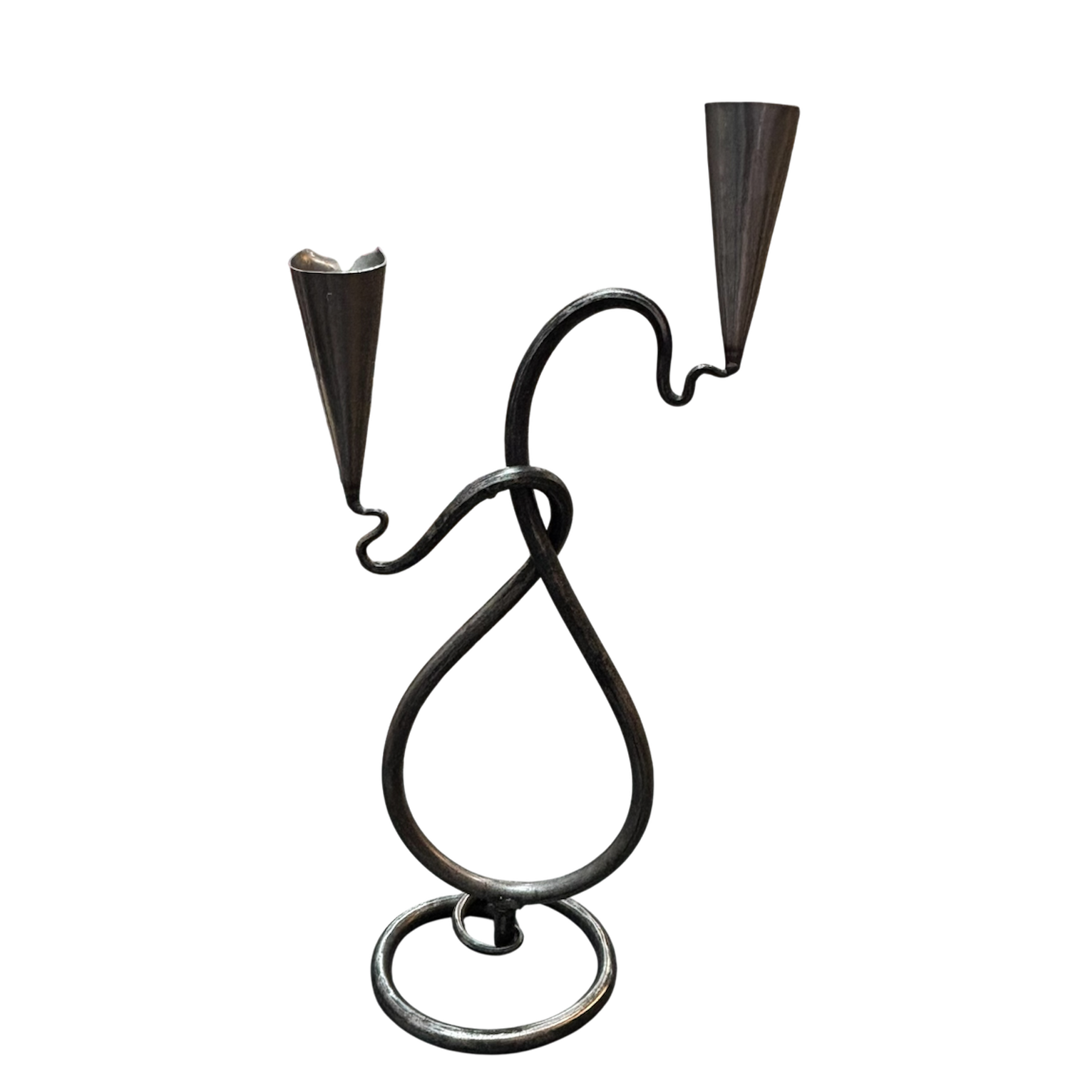 Crossover Steel Candlestick