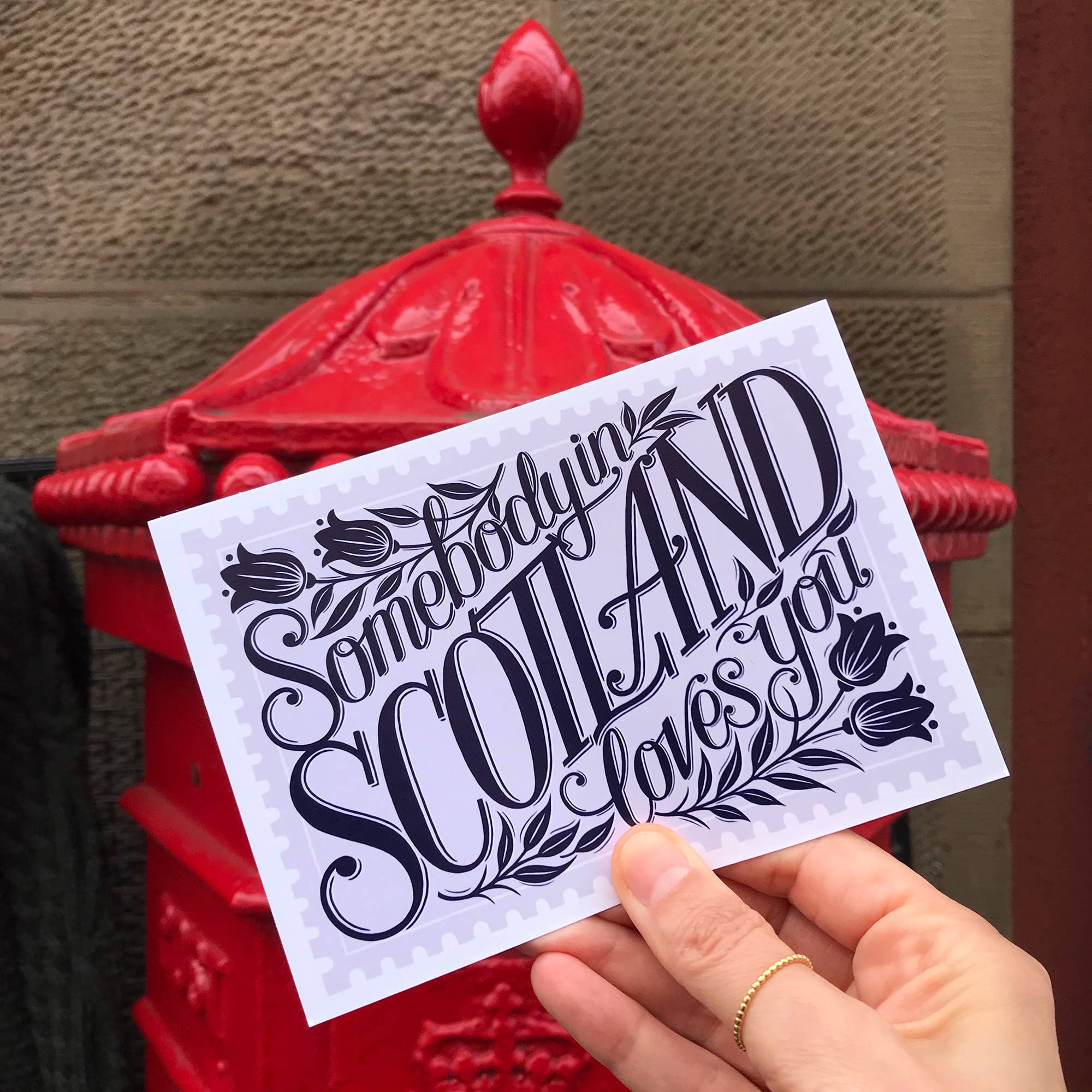 Somebody in Scotland Loves You Postcard