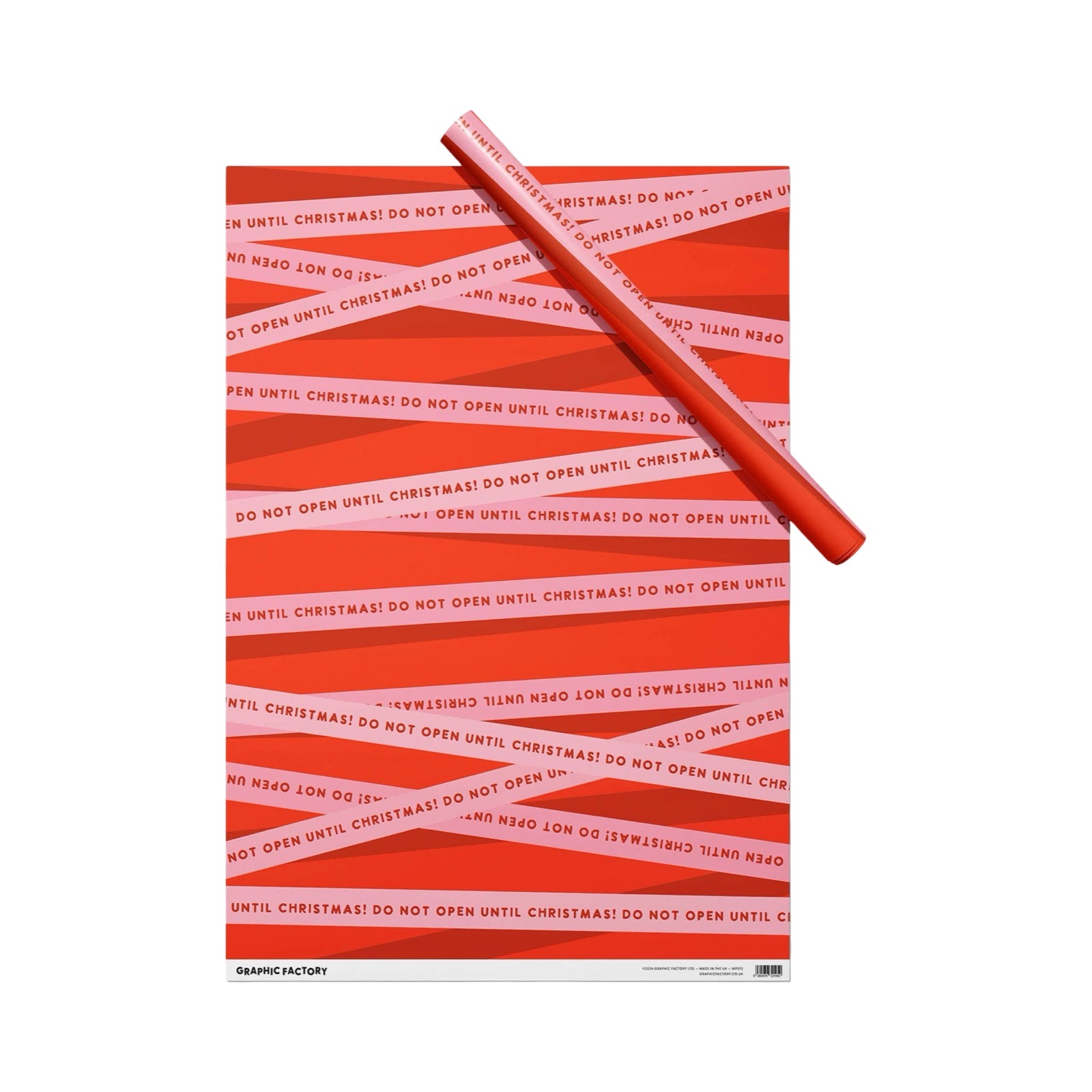Until Christmas Wrapping Paper Red
