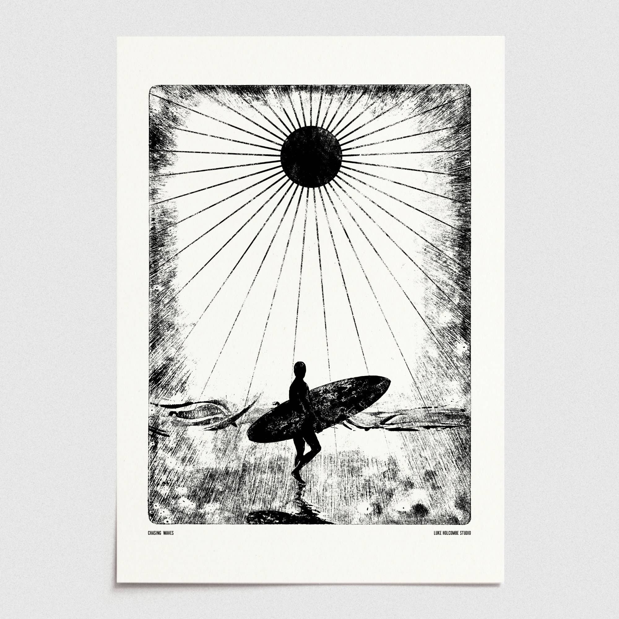 Chasing Waves Surfer Print