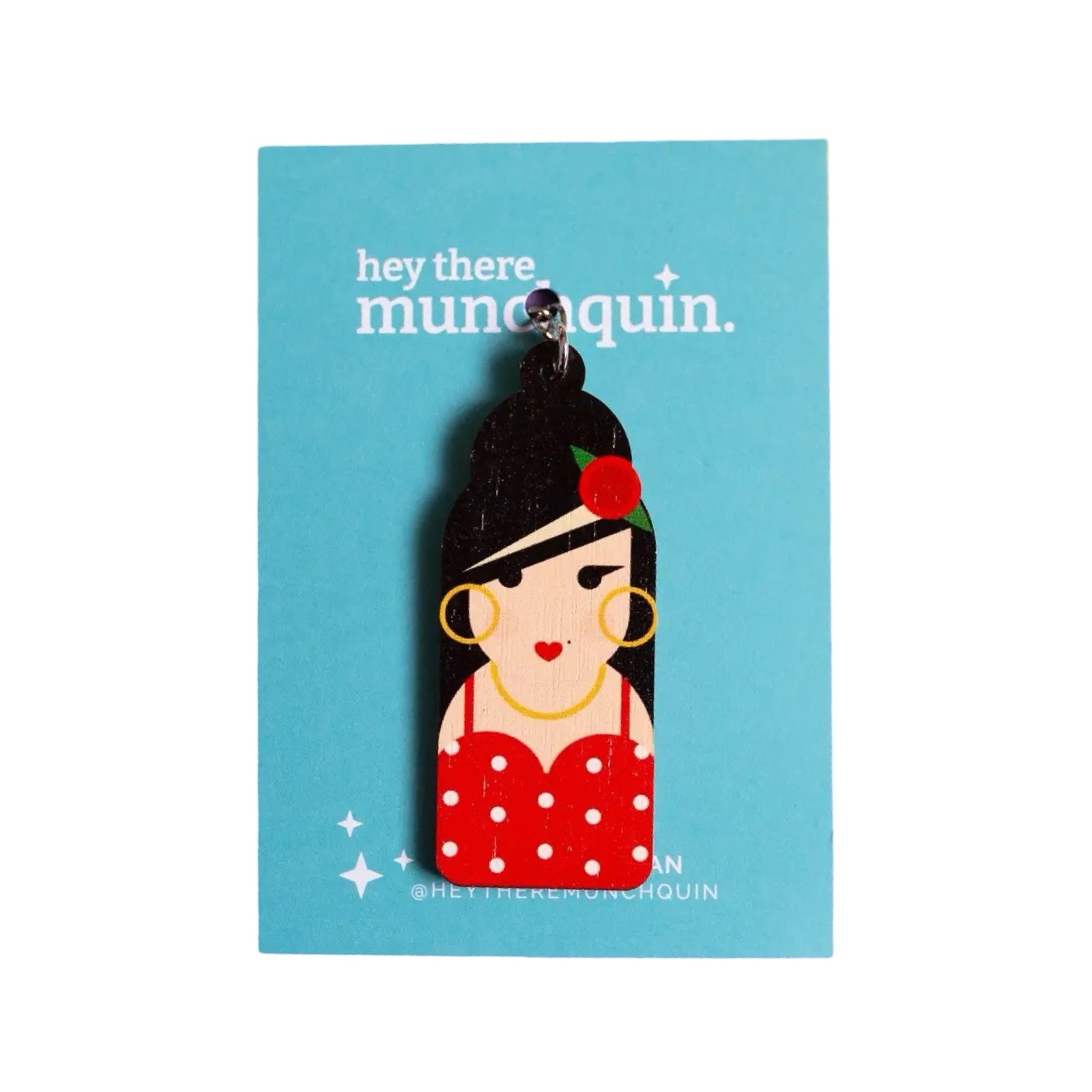 Amy Winehouse Wooden Decoration / Keyring