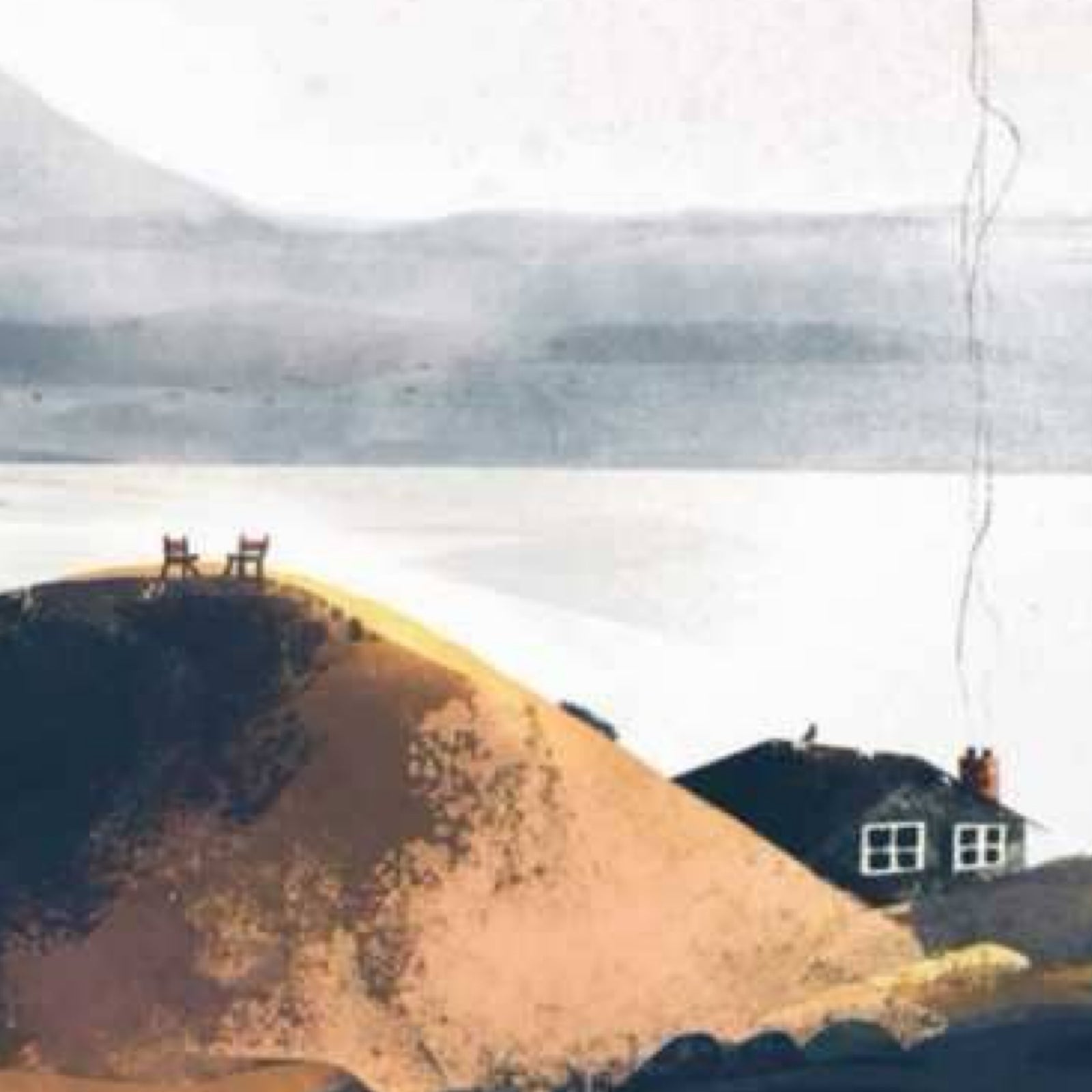 This card features the beautiful view of a bothy on Arthur's Seat in Scotland