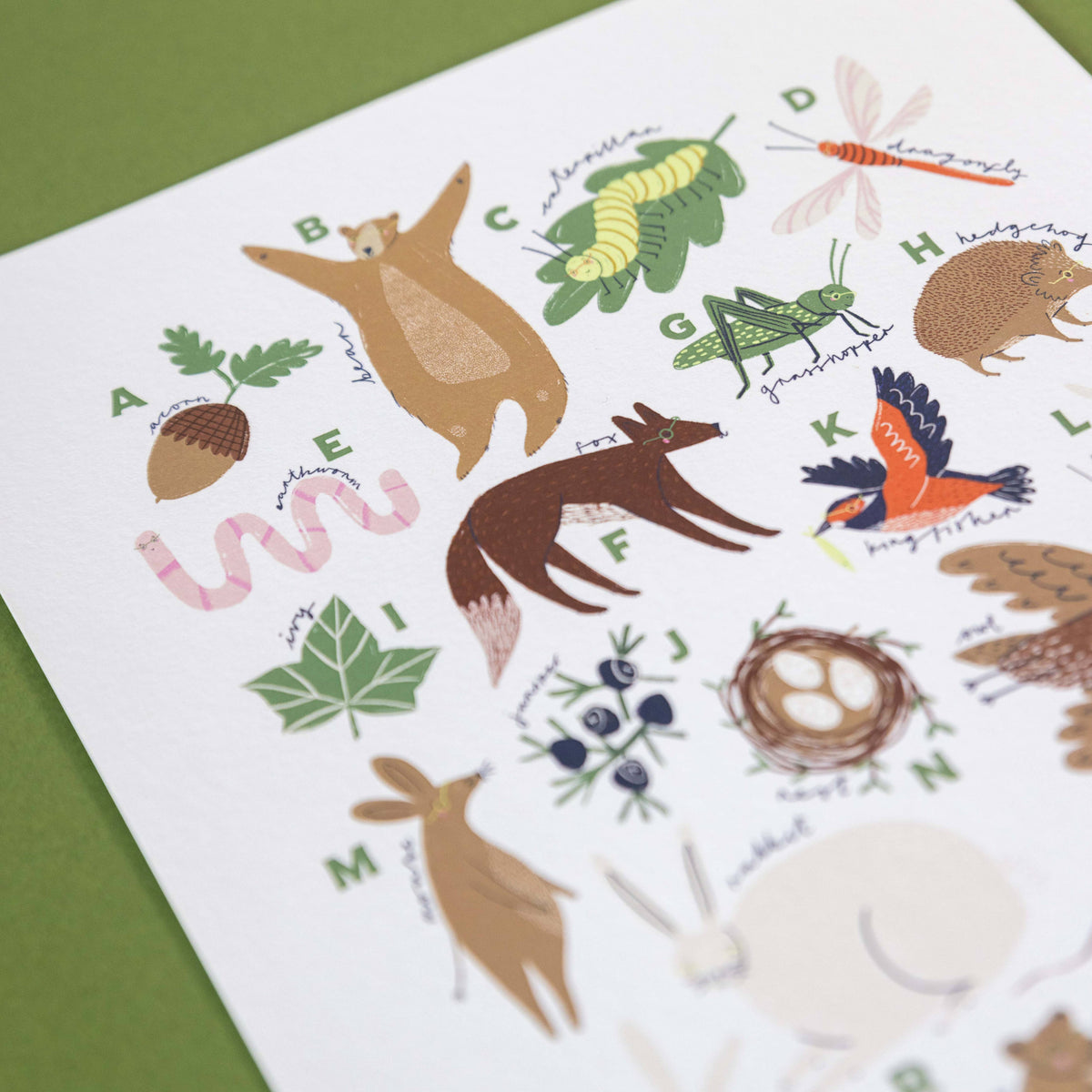 Woodland Alphabet Print