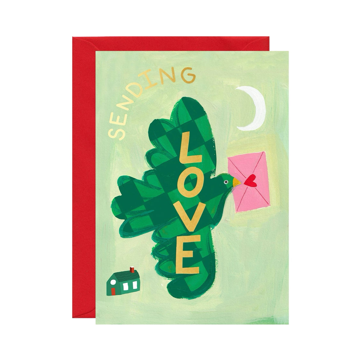 Sending Love Bird Card
