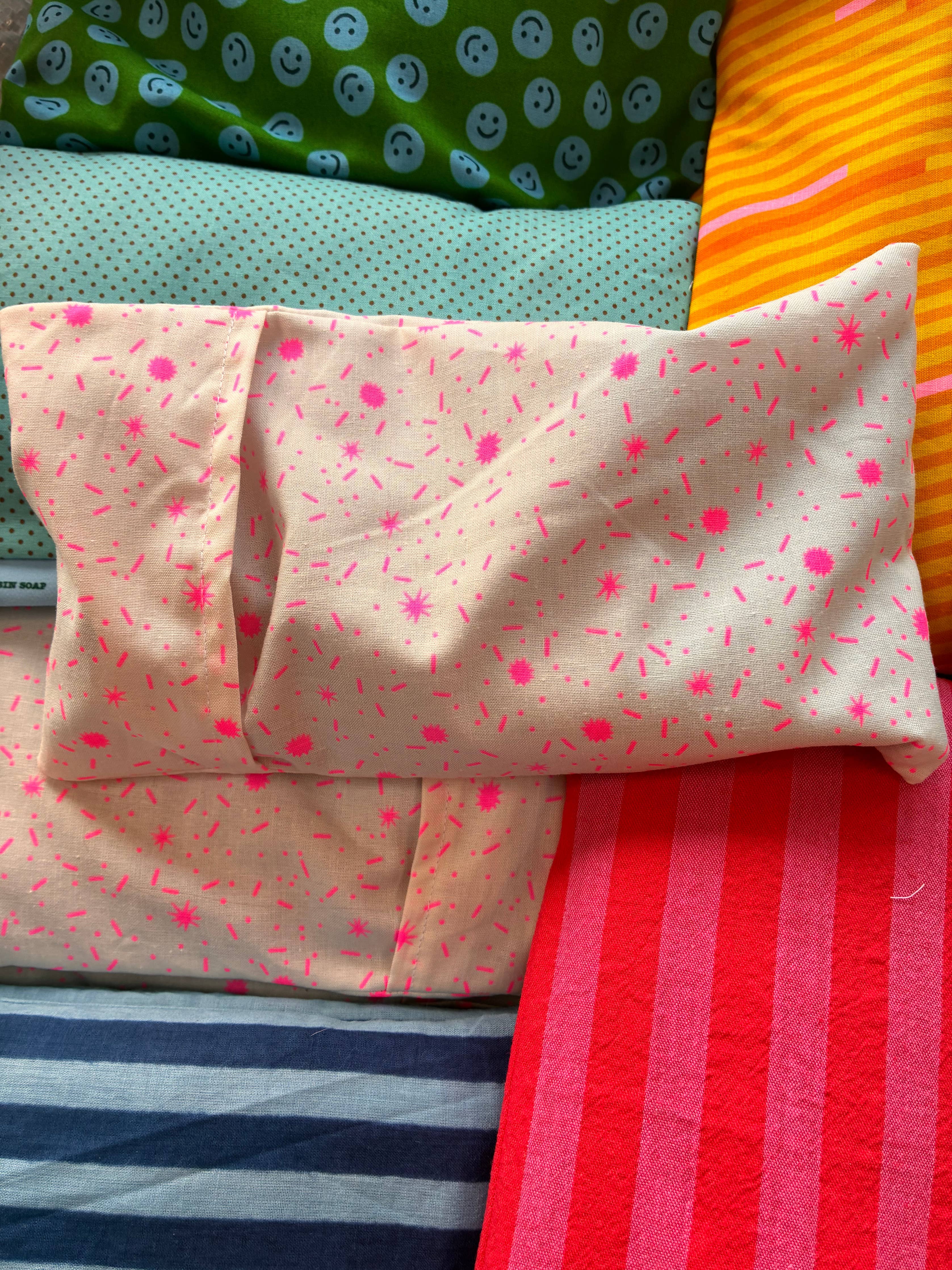 White Splatter Lavender Eye Pillow