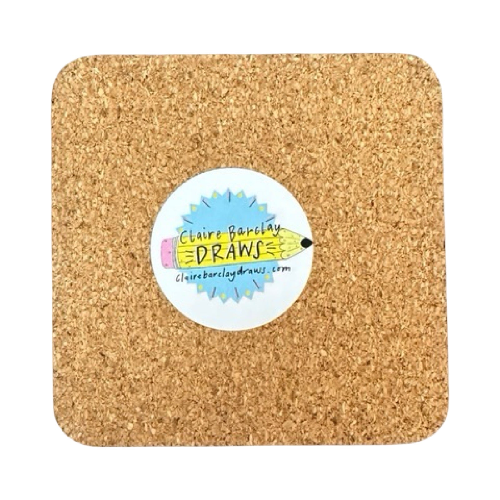 Back of Claire Barclay draws coaster.