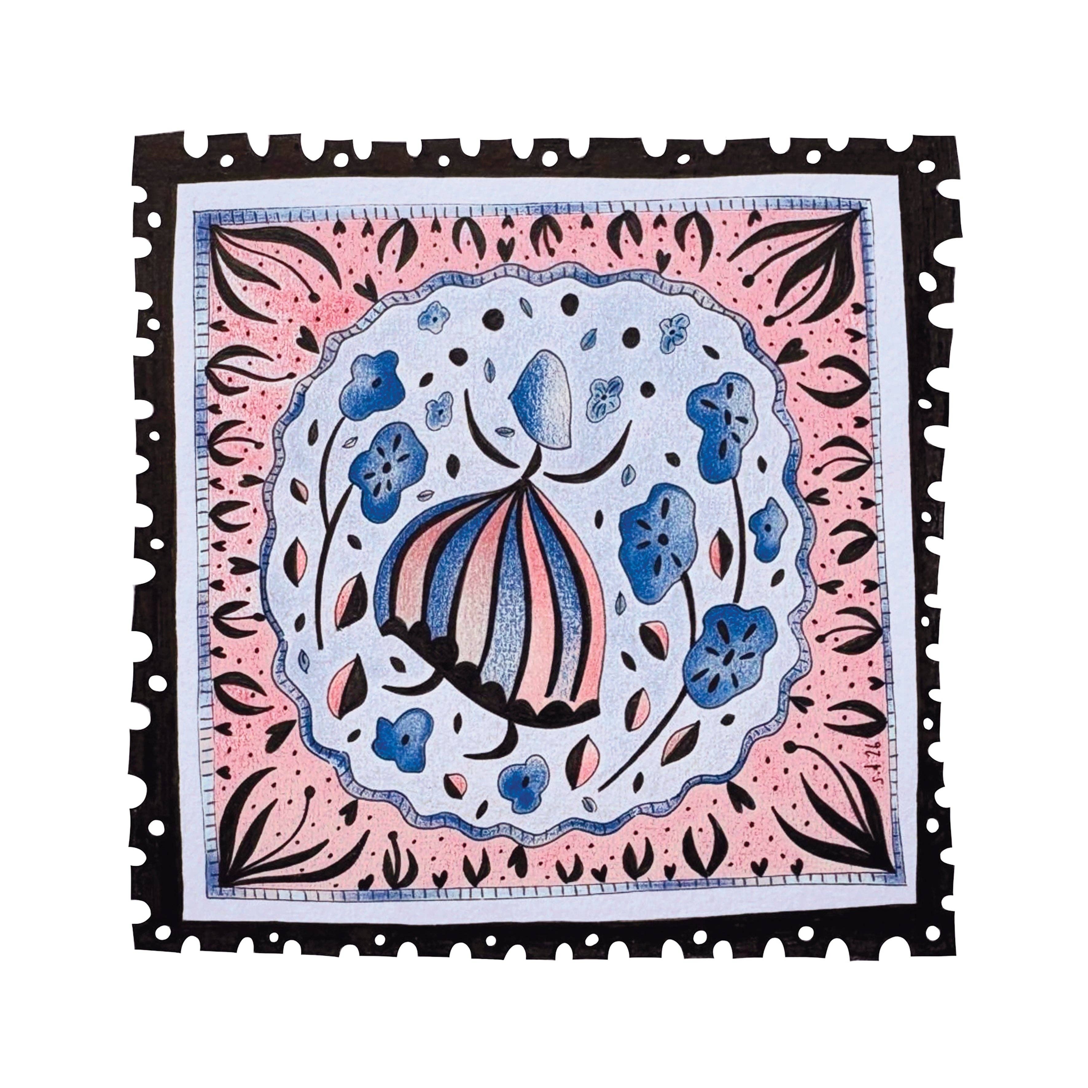 Among the Flowers Print