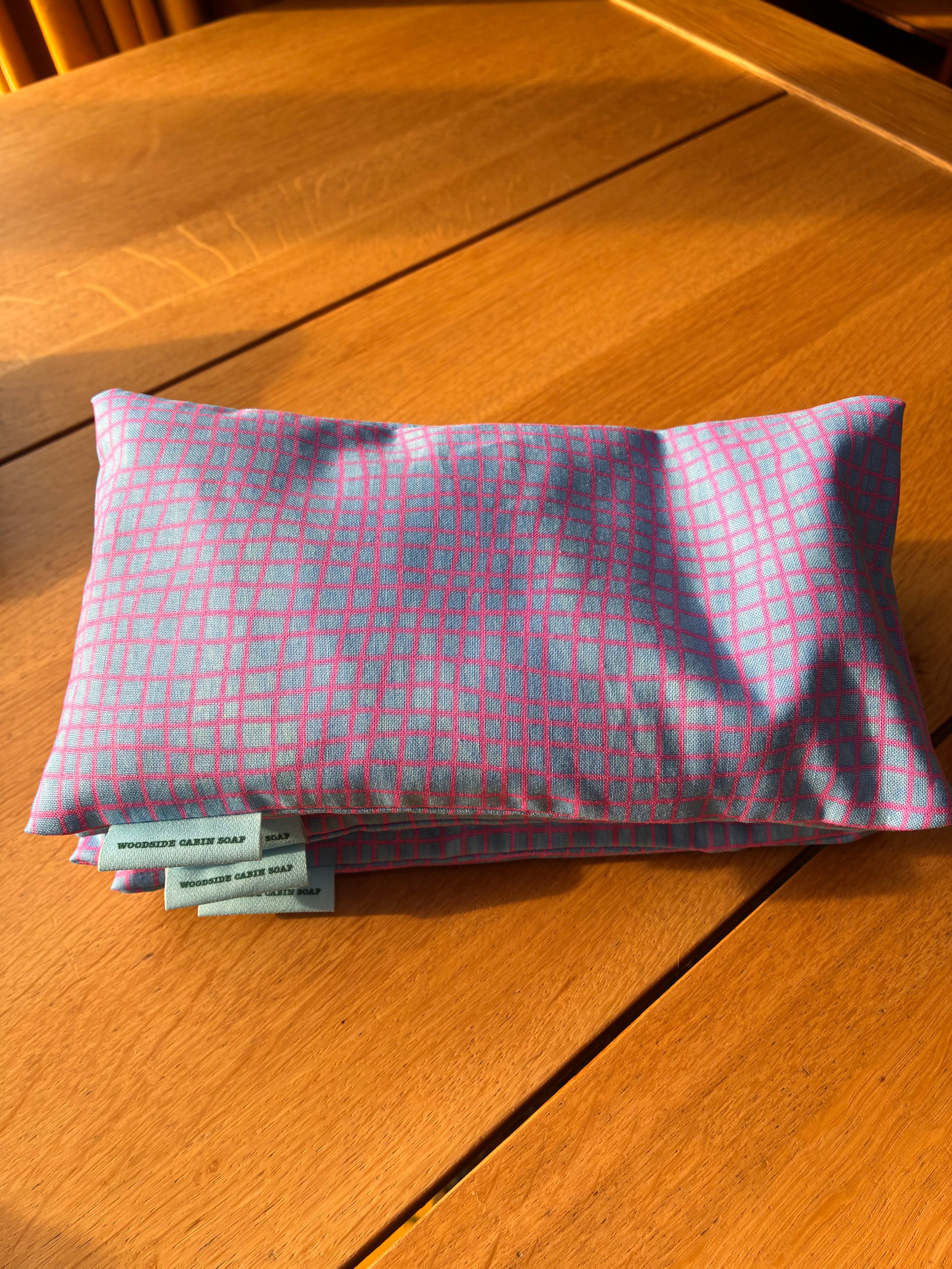 Pink Grid Lavender Eye Pillow