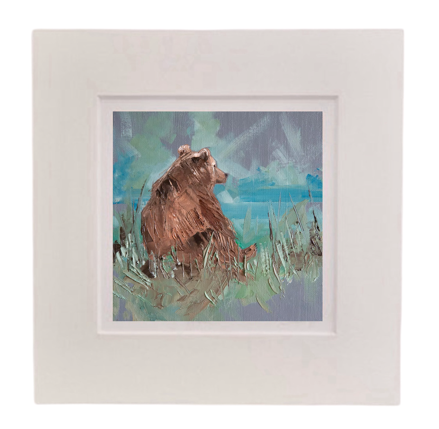 Contemplation Bear Mounted Print