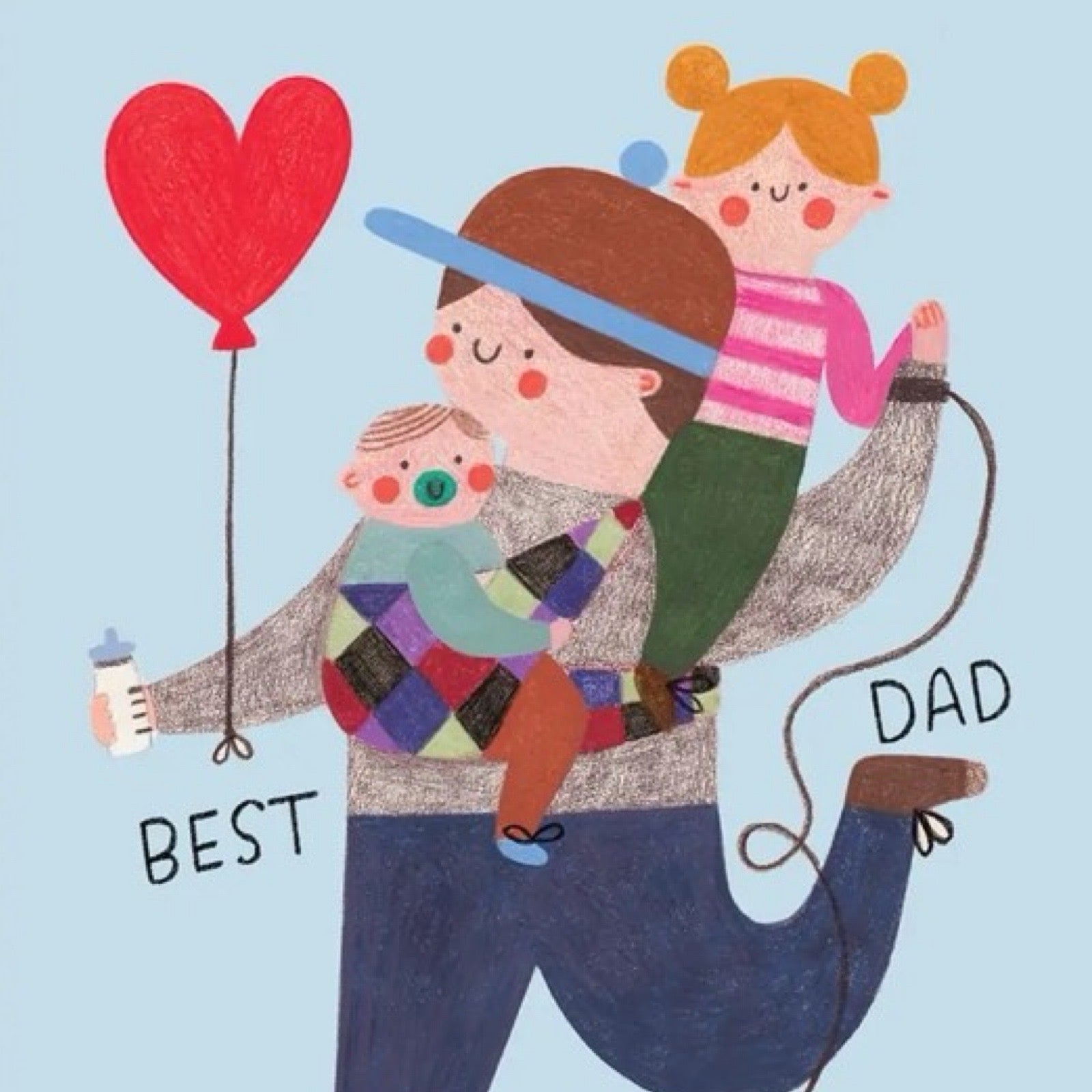 Best dad card close up.