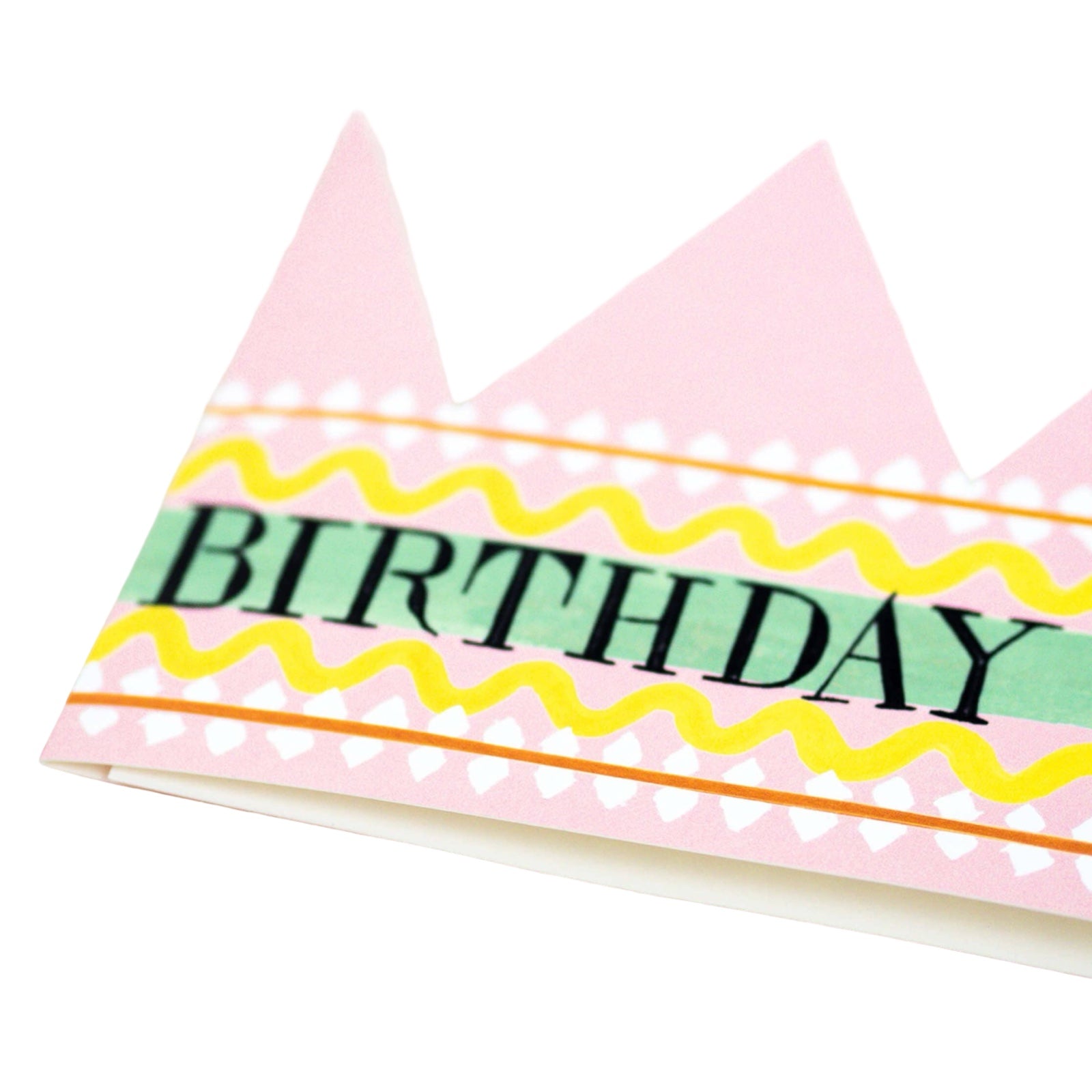 A beautiful pink crown-shaped card with the text 'Birthday Queen'.