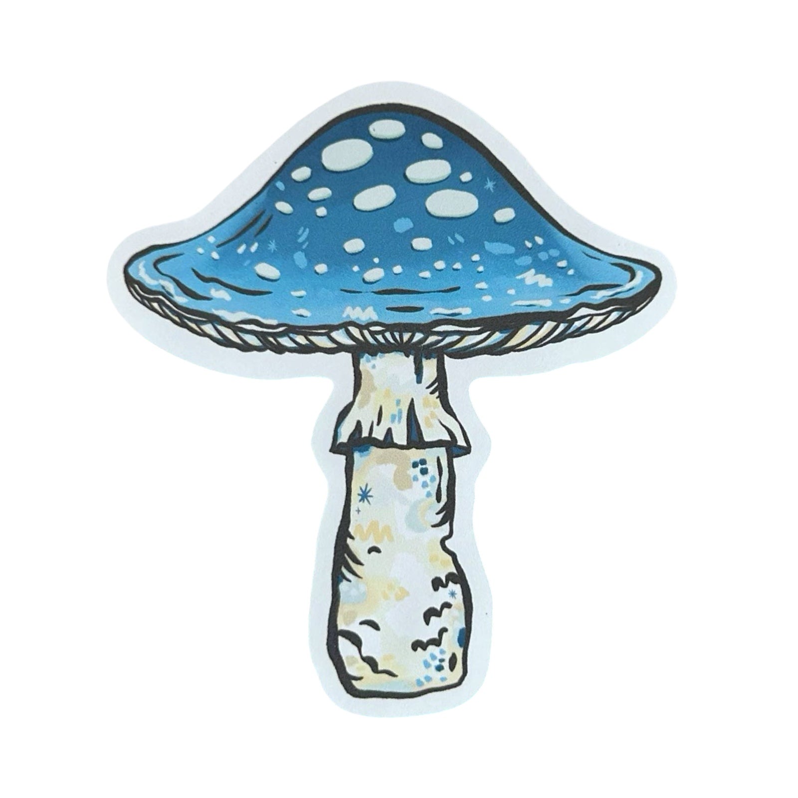 Blue Mushroom Sticker