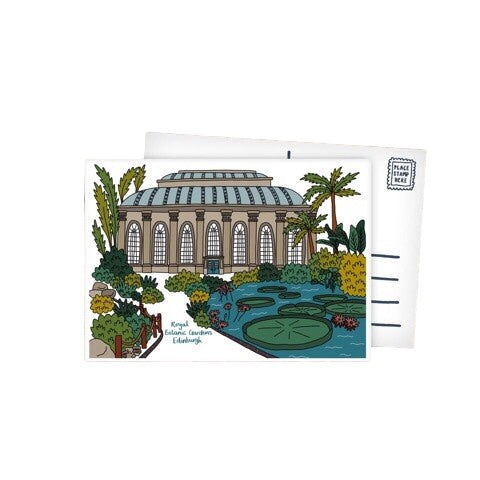 Edinburgh postcard featuring the Royal Botanic Gardens printed onto 300gsm smooth card.
