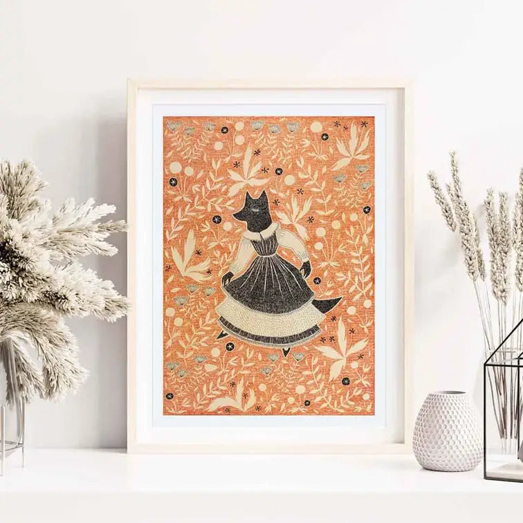 Dancing Fox Mini Print