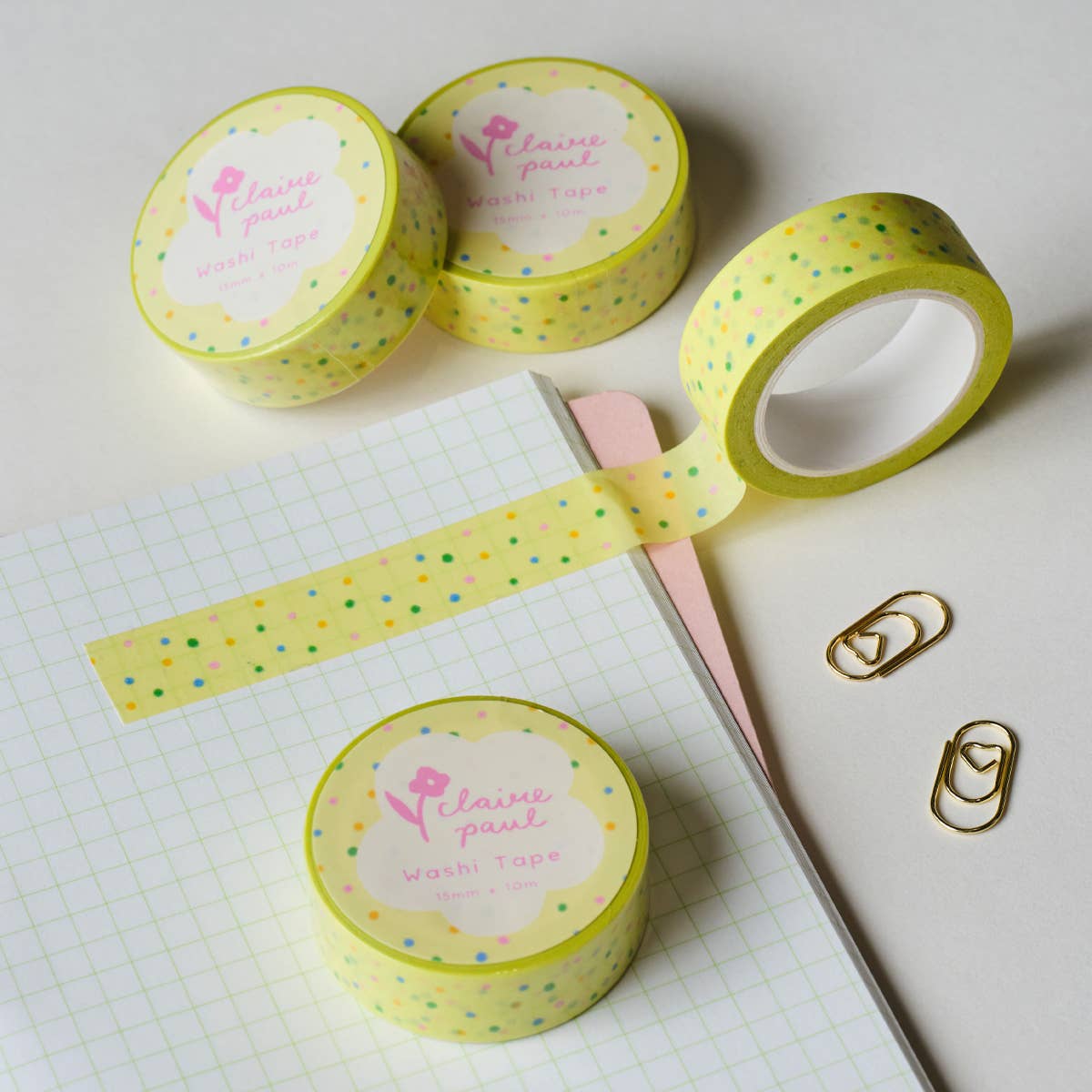 Yellow Funfetti Washi Tape