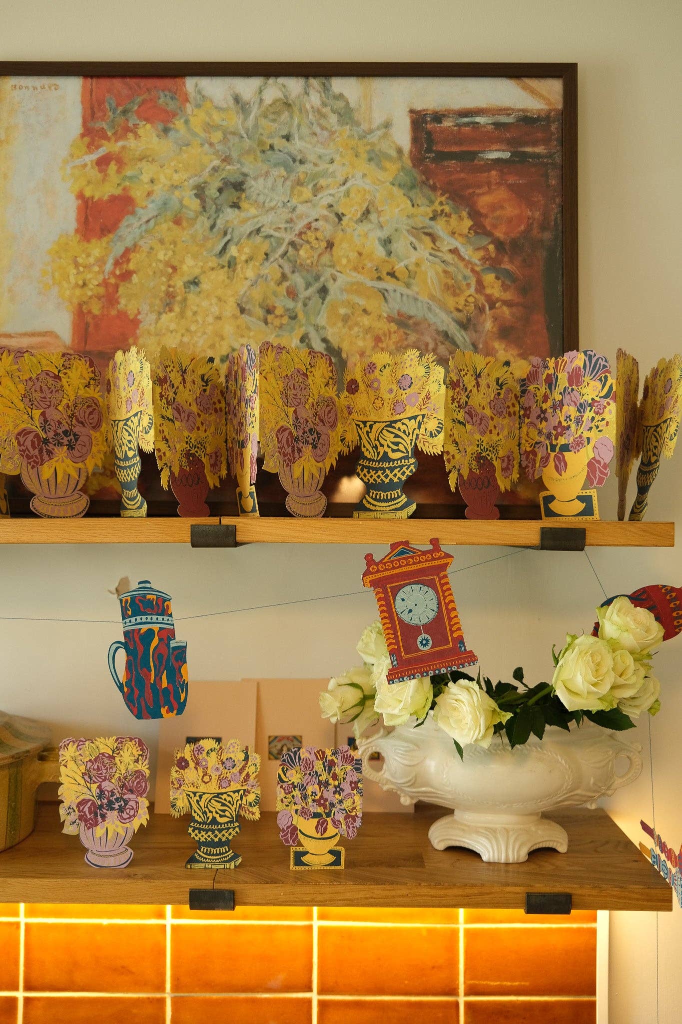 Bloomsbury Floral Vases Concertina Garland
