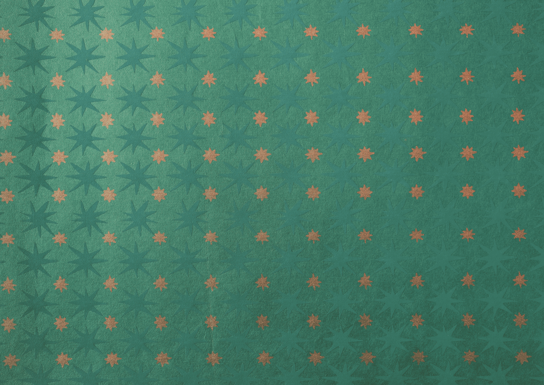 Emerald Stars Wrapping Paper