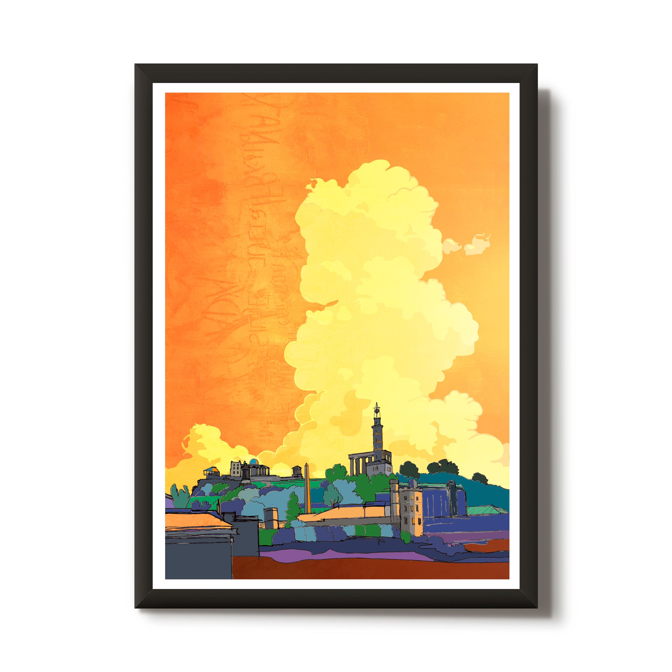 This print illustrates Calton Hill, Edinburgh.