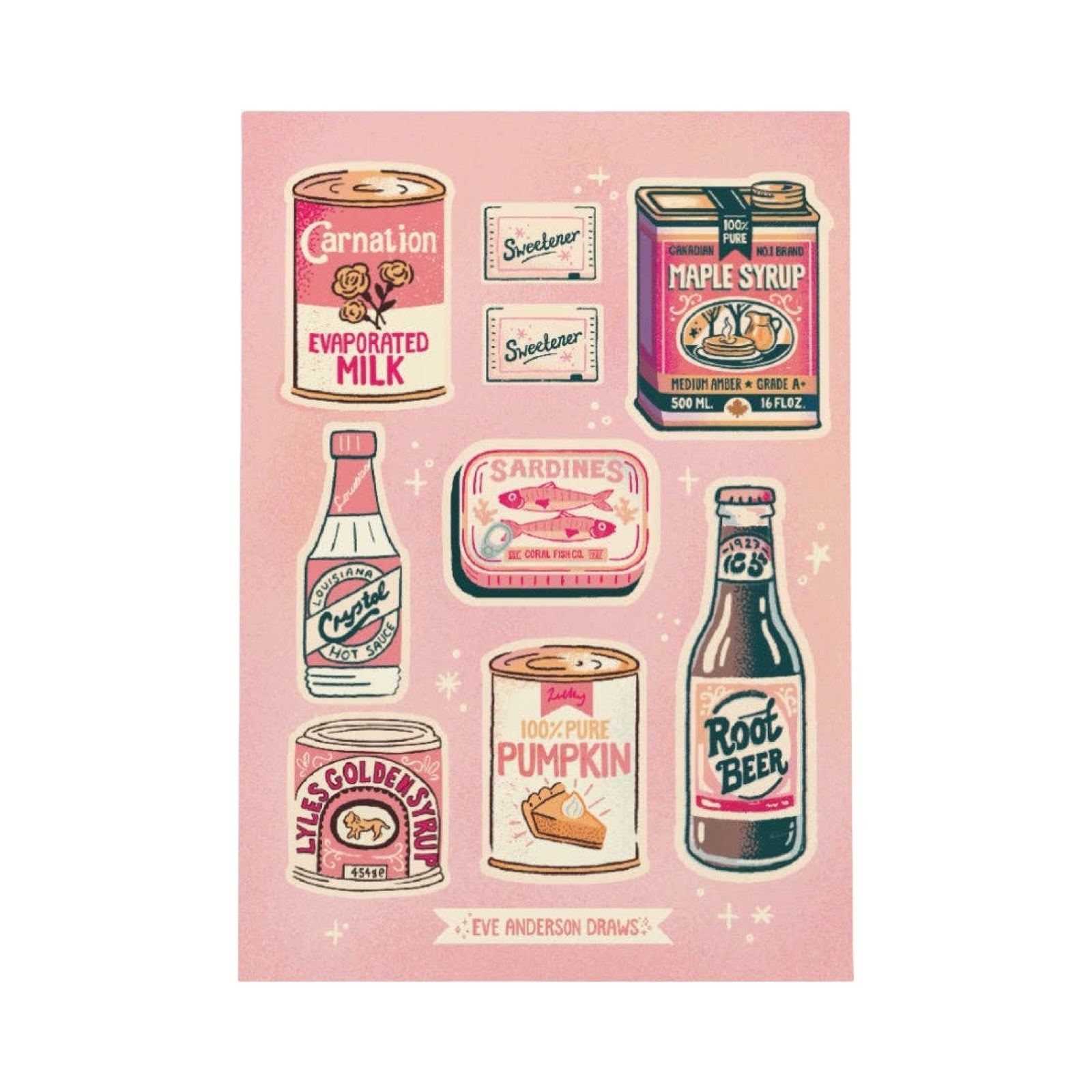 Cans and Packaging Sticker Sheet