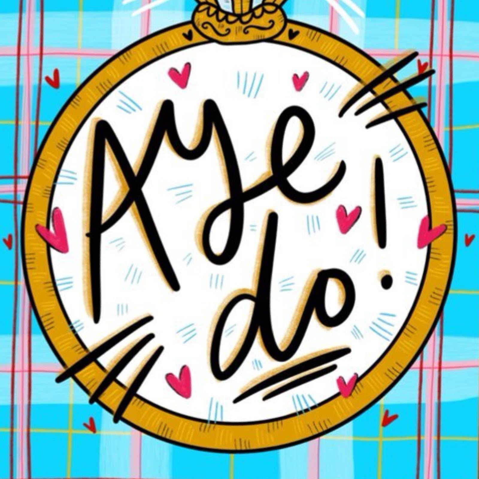 Close up of aye do card.