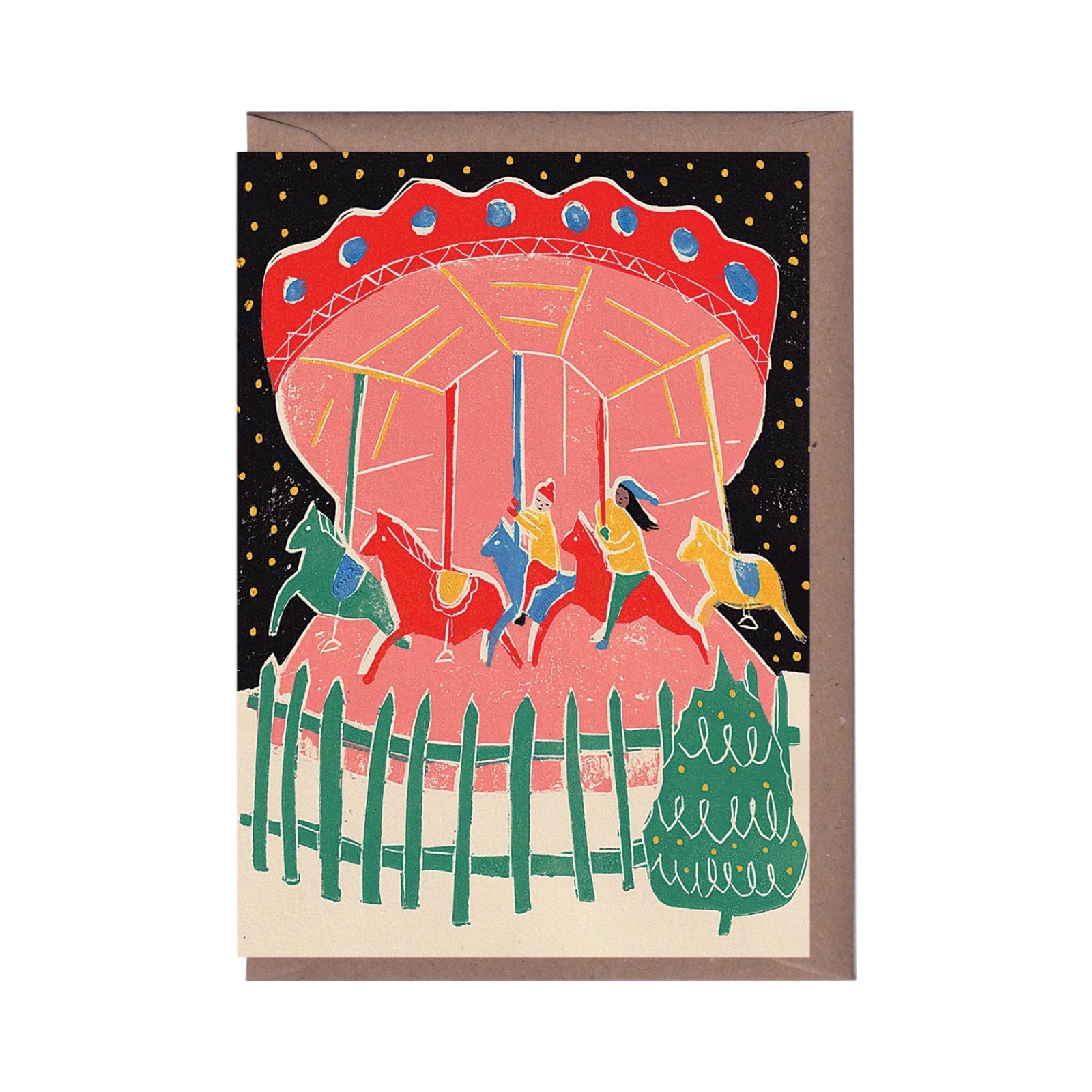 Carousel Christmas Card